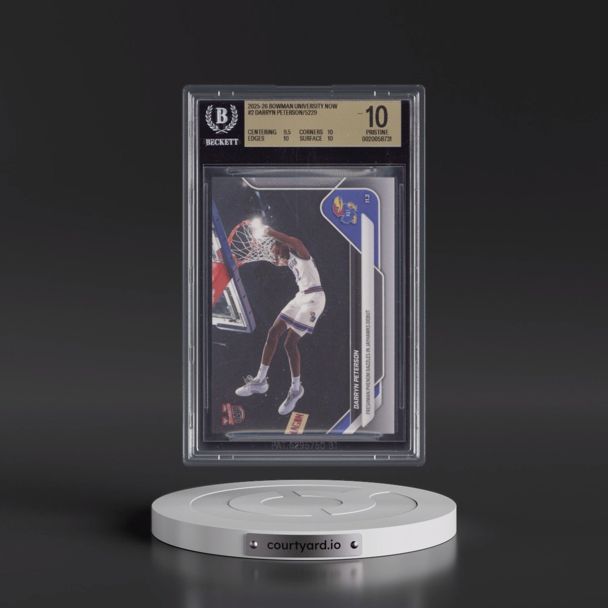 2025 Bowman University Now #2 Darryn Peterson/5229* (BGS 10 PRISTINE)