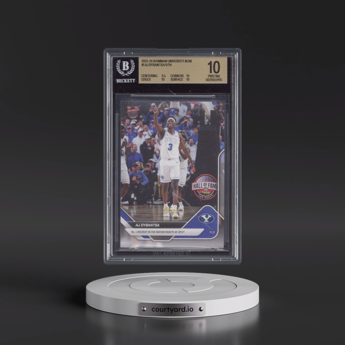 2025 Bowman University Now #1 AJ Dybantsa/9714* (BGS 10 PRISTINE)