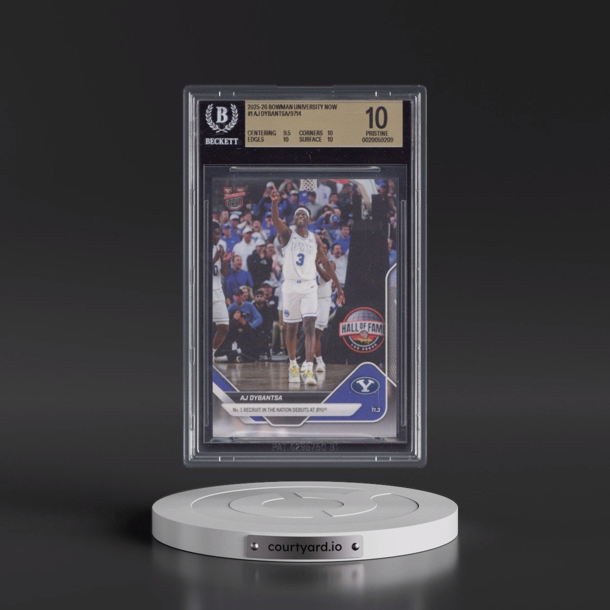 2025 Bowman U Now #1 AJ Dybantsa (BGS 10 PRISTINE)