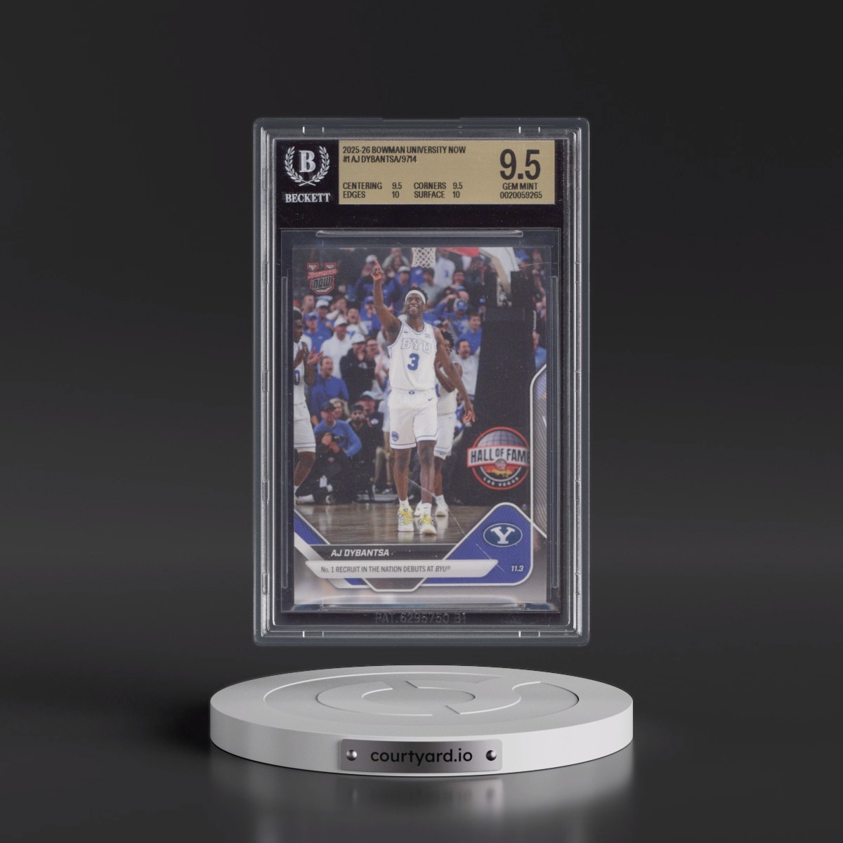 2025 Bowman U Now #1 AJ Dybantsa (BGS 9.5 GEM MINT)