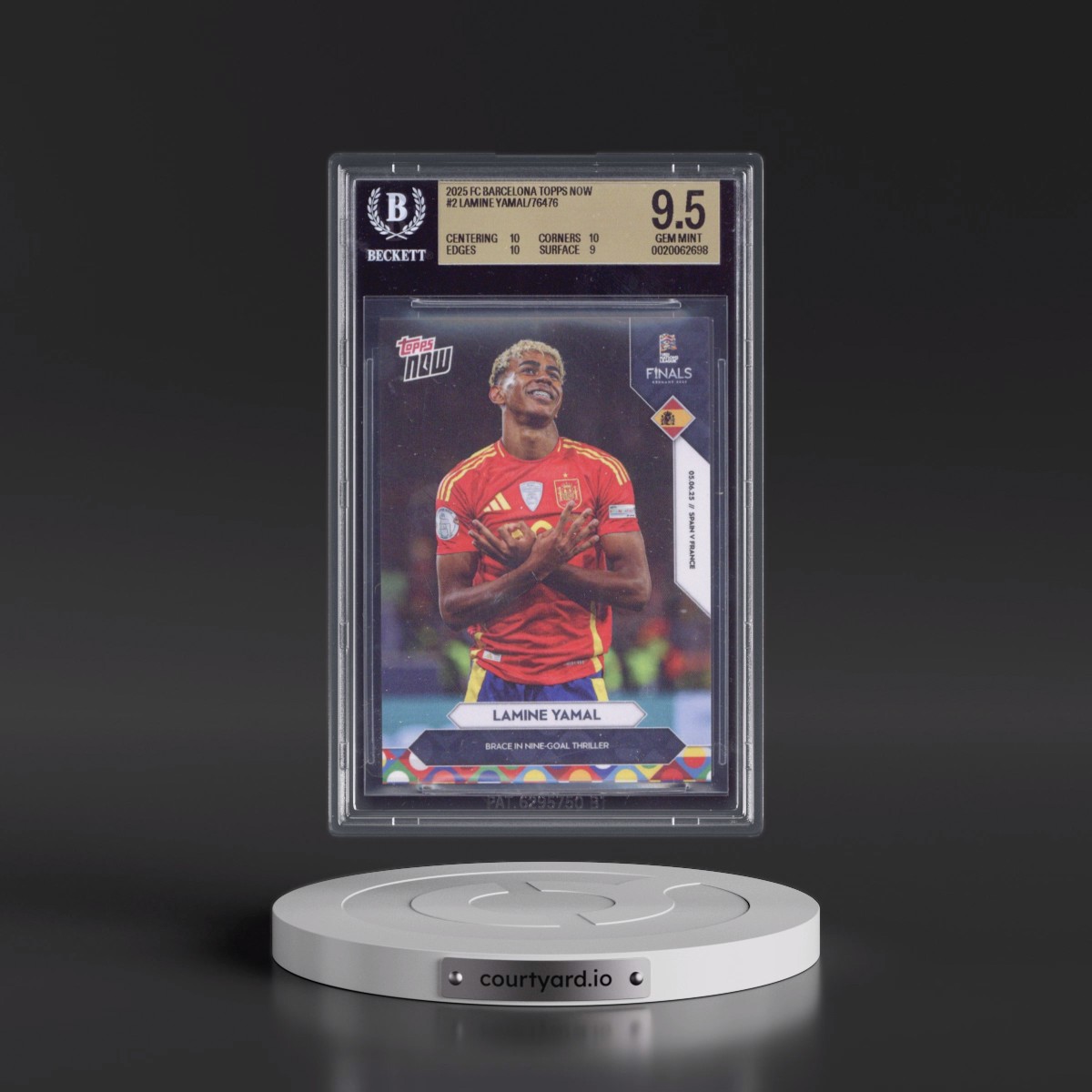2025 FC Barcelona Topps Now #2 Lamine Yamal/76476* (BGS 9.5 GEM MINT)