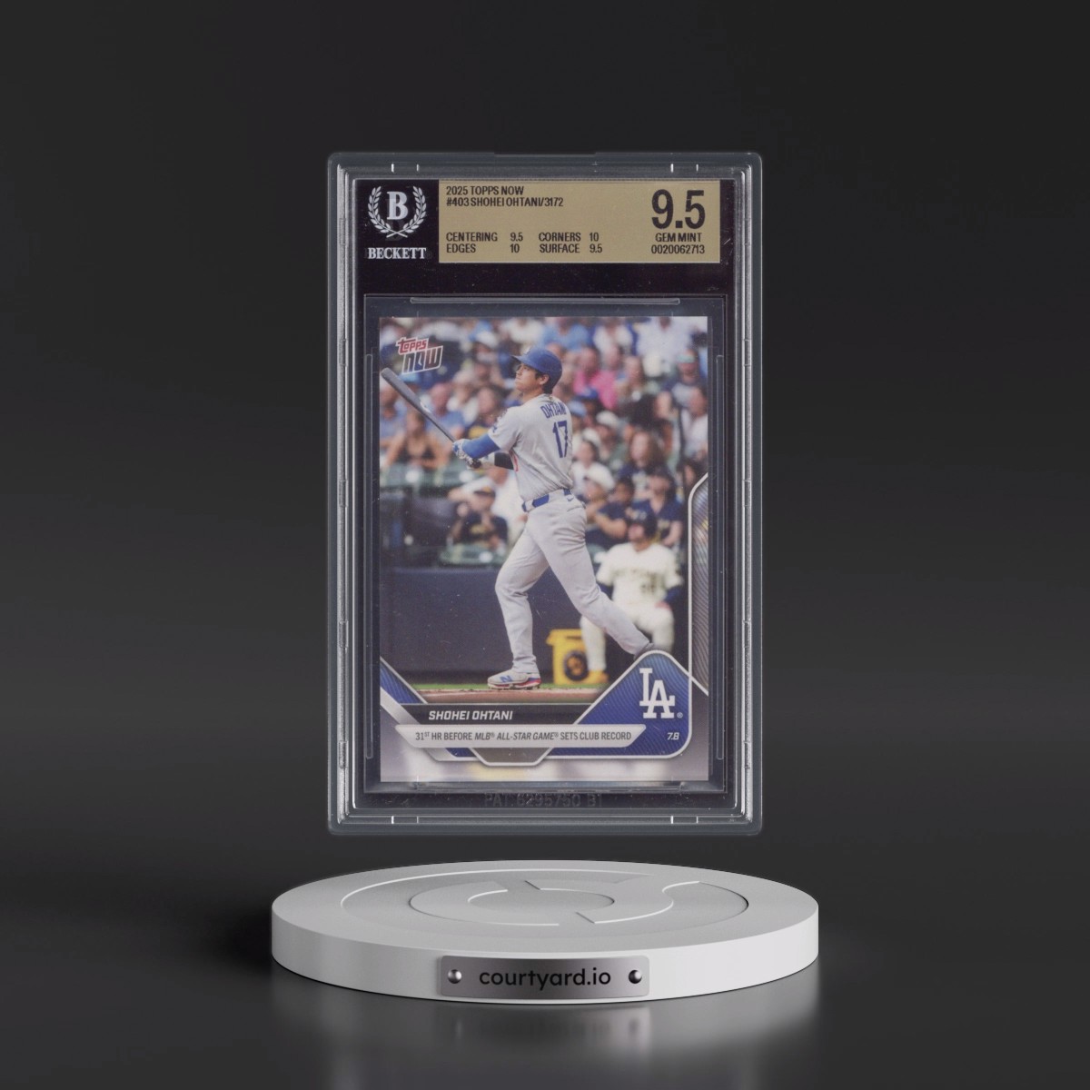 2025 Topps Now #403 Shohei Ohtani (BGS 9.5 GEM MINT)