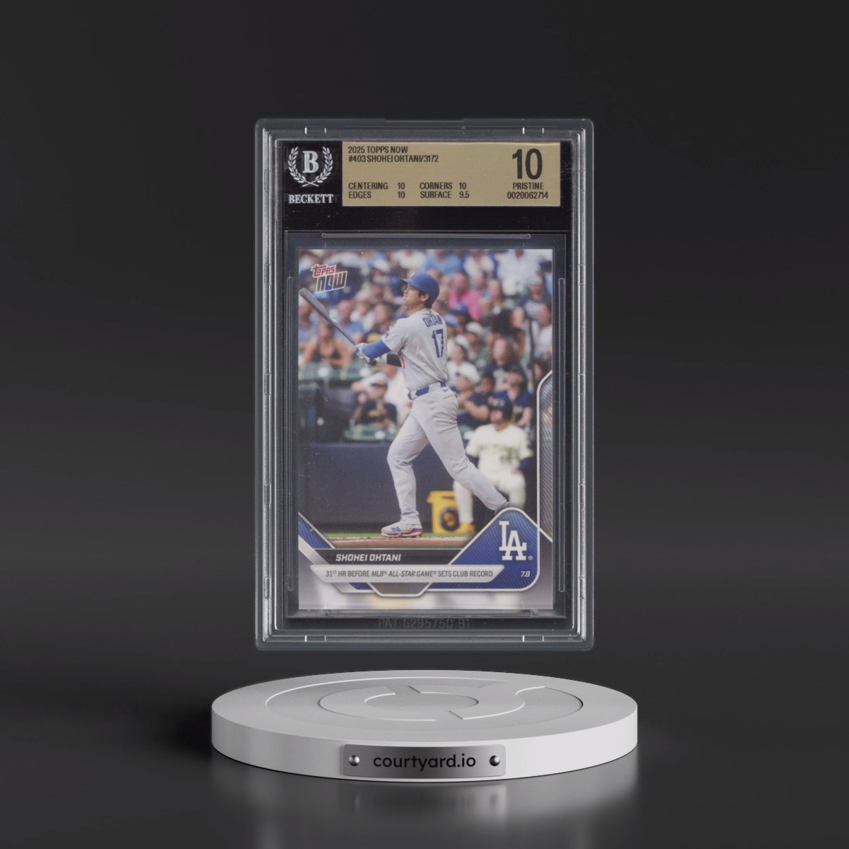 2025 Topps Now #403 Shohei Ohtani (BGS 10 PRISTINE)