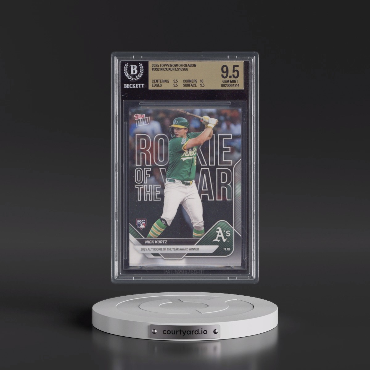 2025 Topps Now Offseason #OS-2 Nick Kurtz (BGS 9.5 GEM MINT)