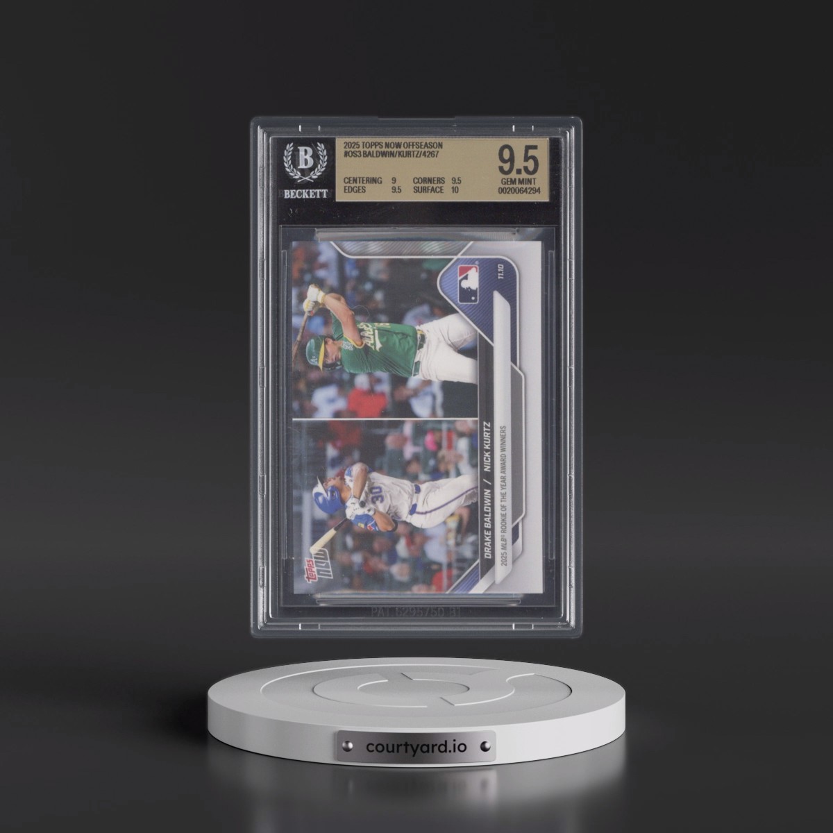 2025 Topps Now Offseason #OS3 Drake Baldwin/Nick Kurtz/4267* (BGS 9.5 GEM MINT)