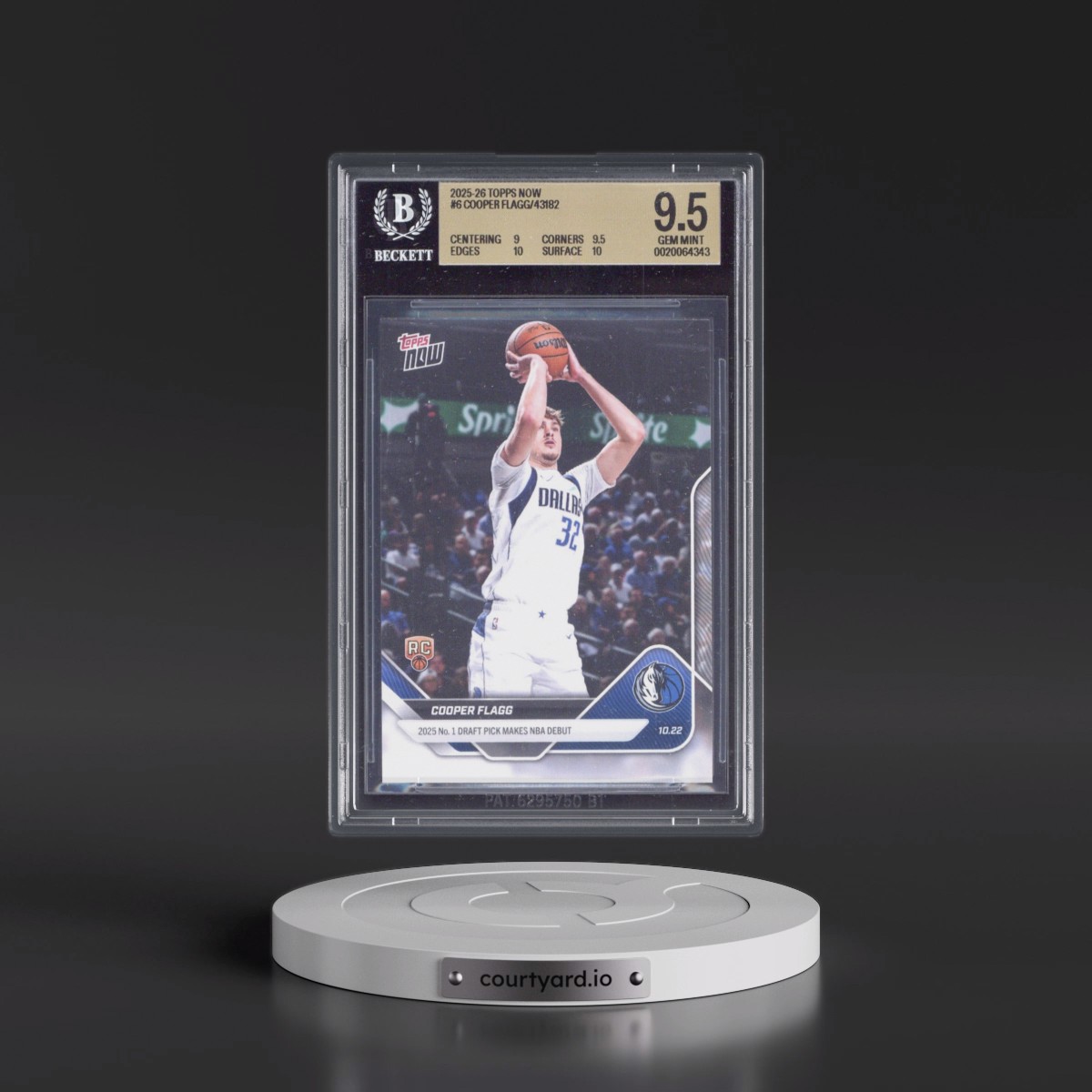 2025 Topps Now #6 Cooper Flagg (BGS 9.5 GEM MINT)
