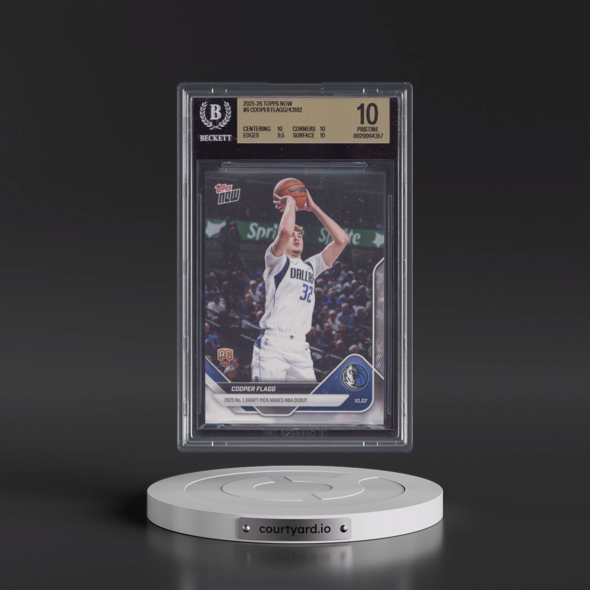 2025 Topps Now #6 Cooper Flagg (BGS 10 PRISTINE)