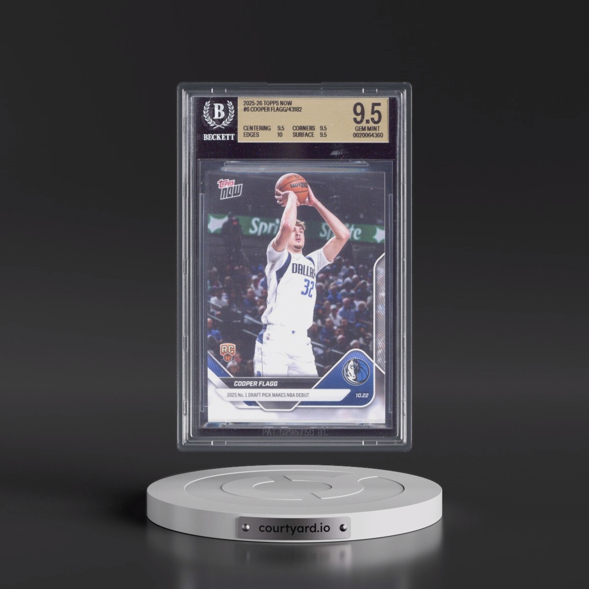 2025 Topps Now #6 Cooper Flagg (BGS 9.5 GEM MINT)