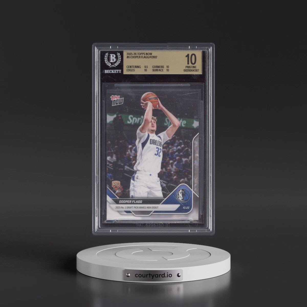 2025 Topps Now #6 Cooper Flagg (BGS 10 PRISTINE)