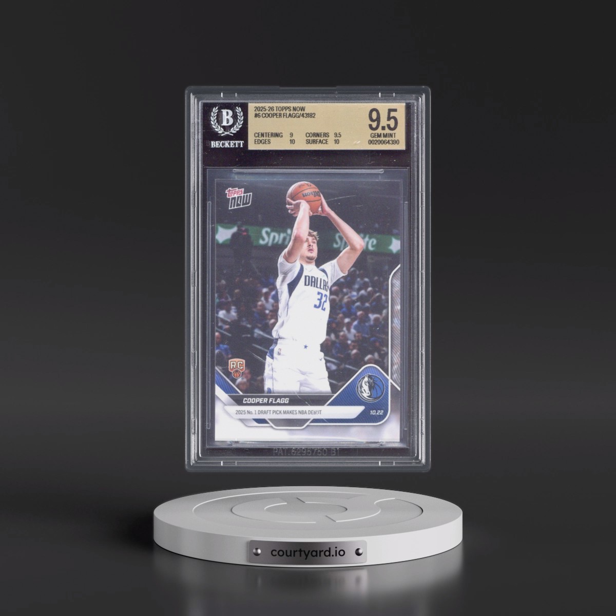 2025 Topps Now #6 Cooper Flagg (BGS 9.5 GEM MINT)