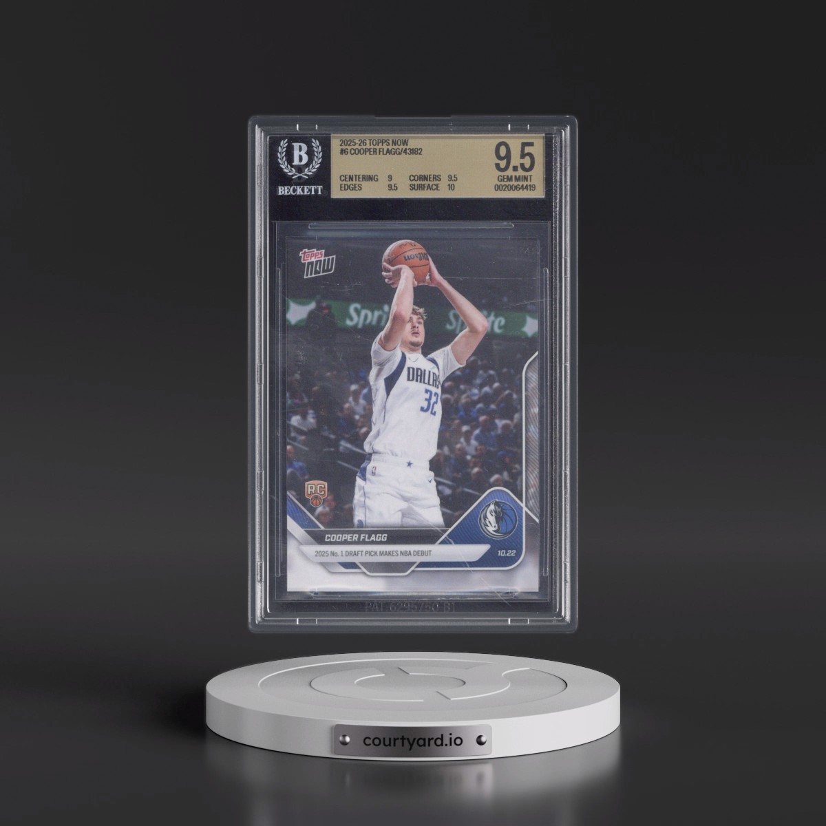 2025 Topps Now #6 Cooper Flagg (BGS 9.5 GEM MINT)