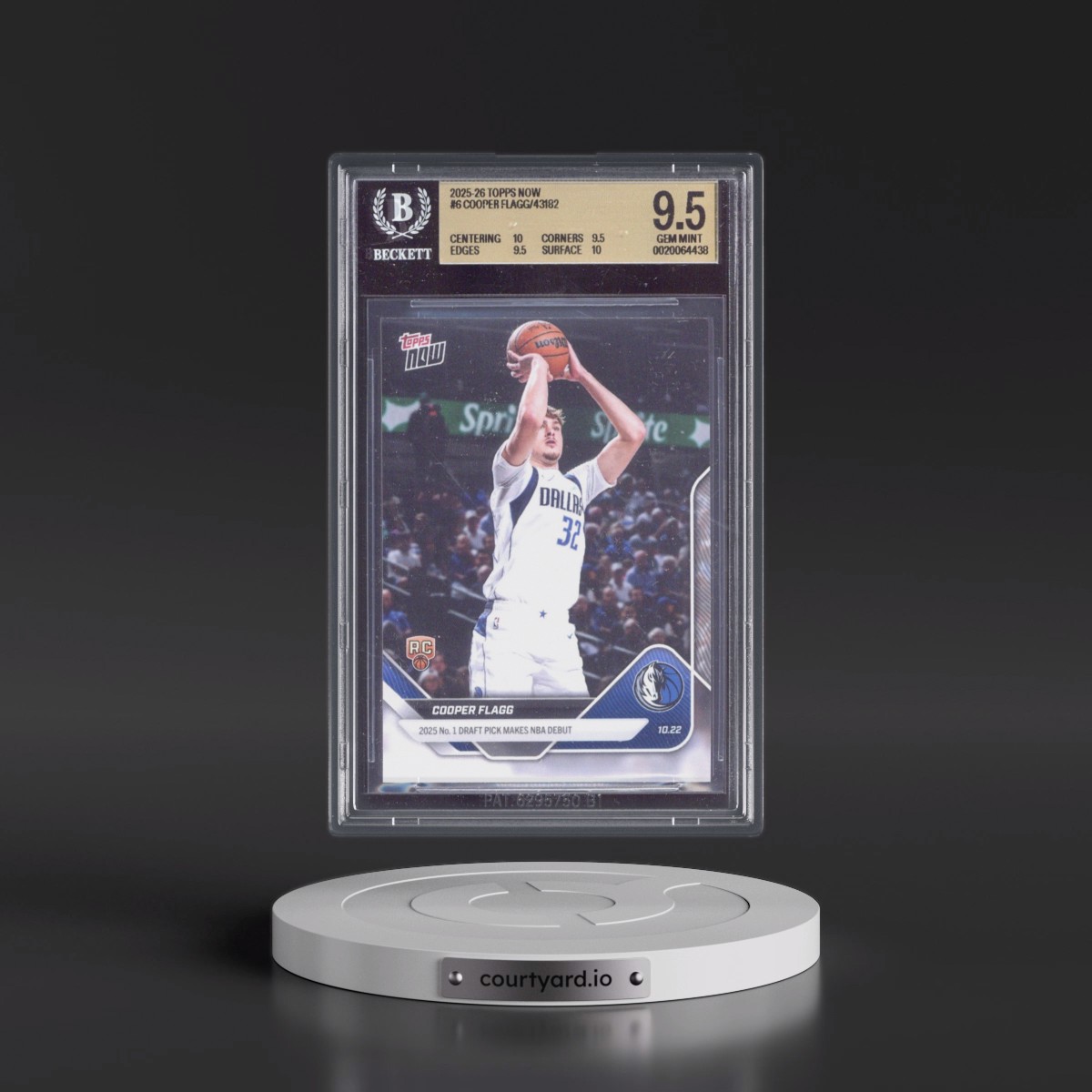 2025 Topps Now #6 Cooper Flagg (BGS 9.5 GEM MINT)