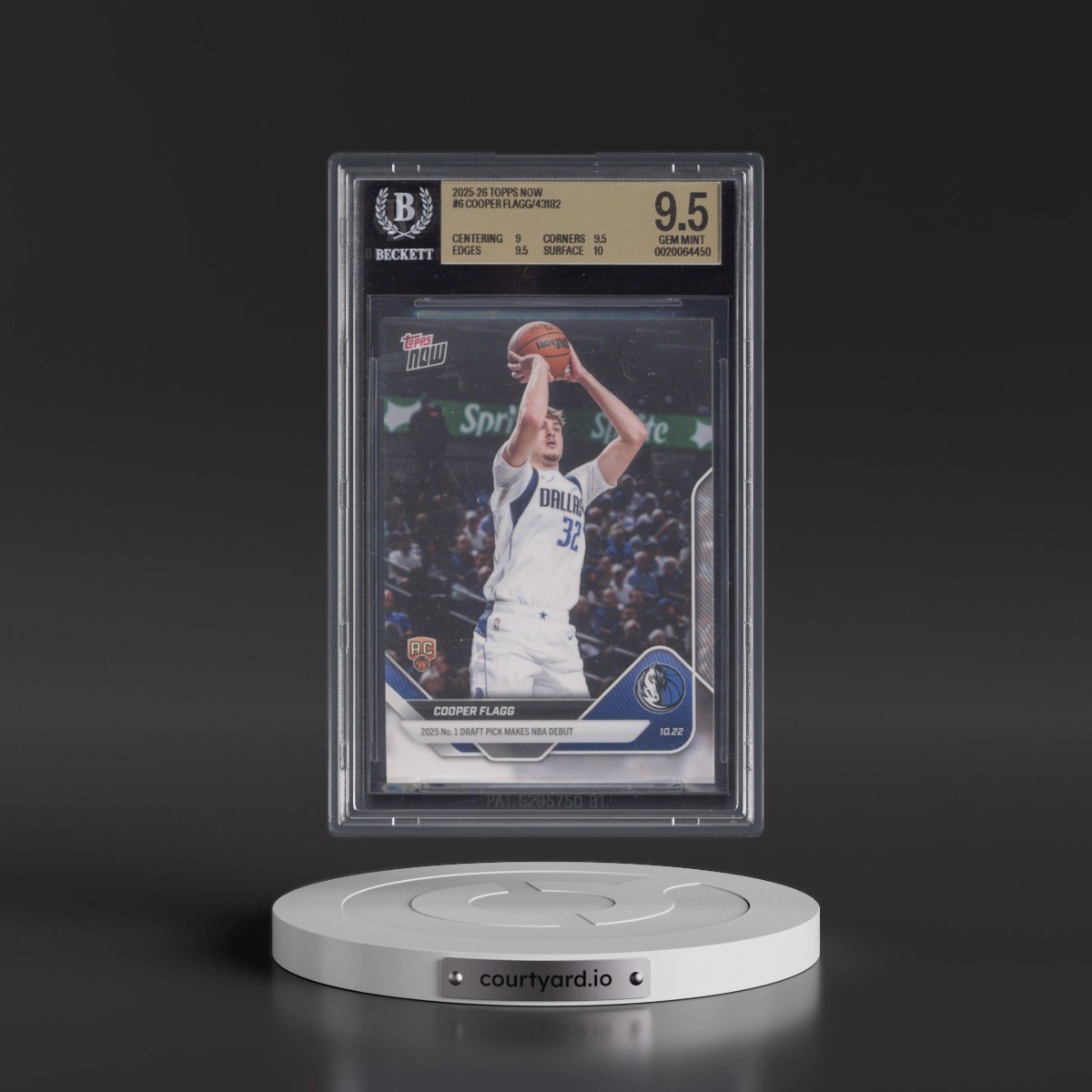 2025 Topps Now #6 Cooper Flagg (BGS 9.5 GEM MINT)