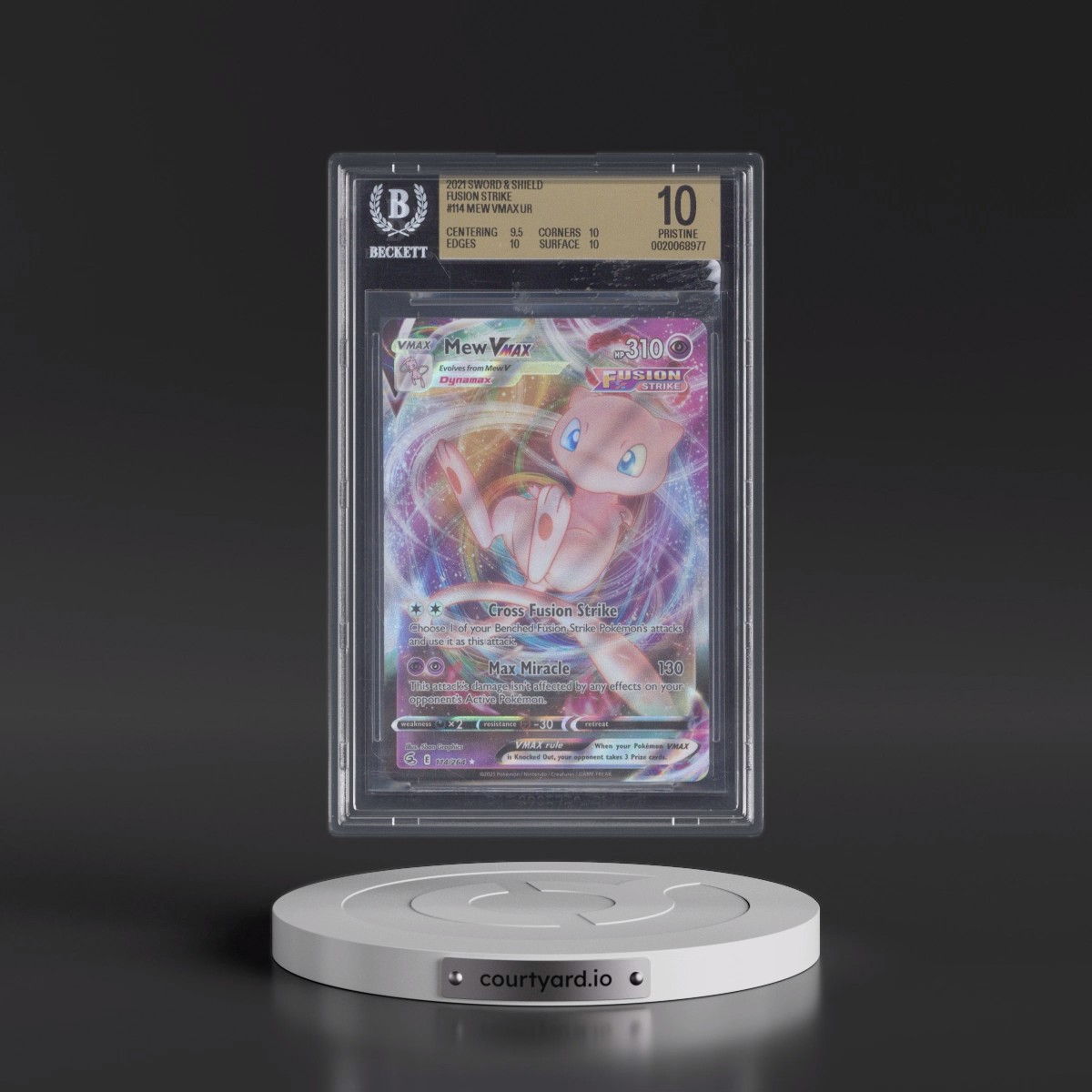 2019 Fusion Strike Mew VMAX - Holo #114 BGS 10