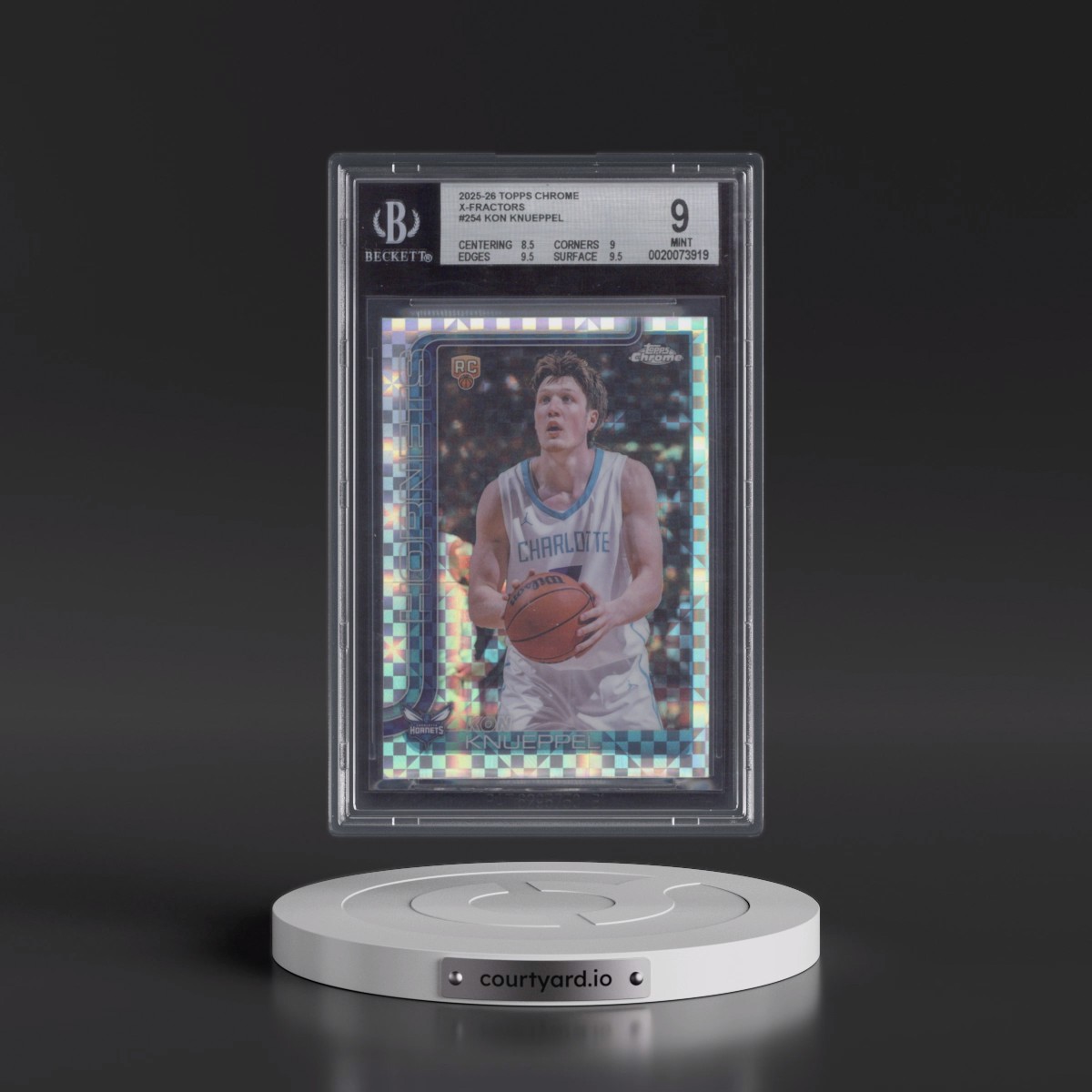 2025 Topps Chrome #254 Kon Knueppel - X-Fractor (BGS 9 MINT)