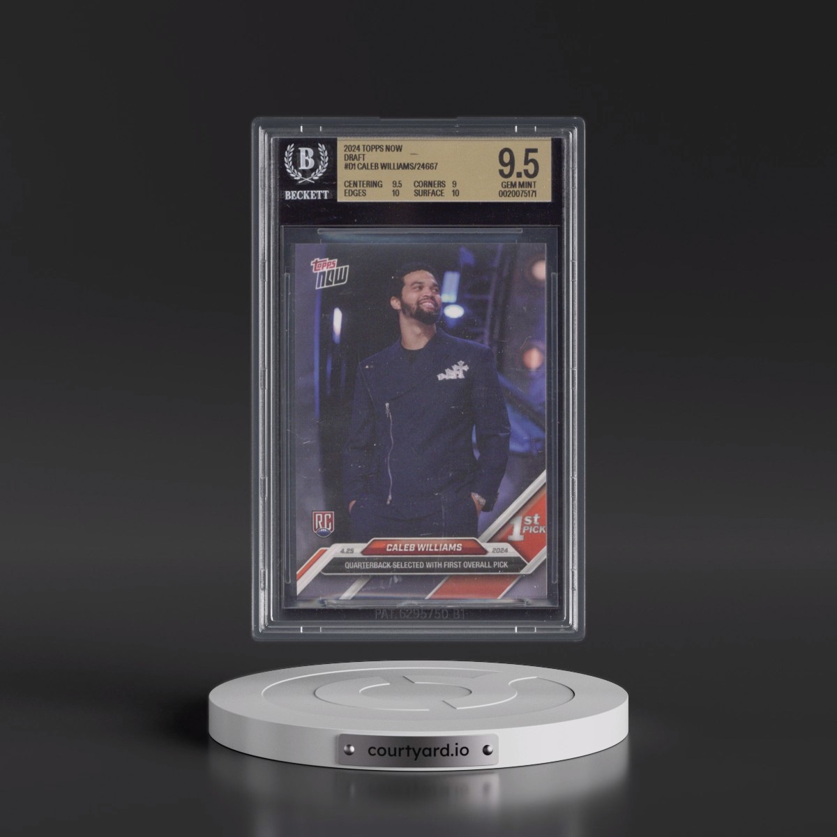 2024 Topps Now #D1 Caleb Williams (BGS 9.5 GEM MINT)