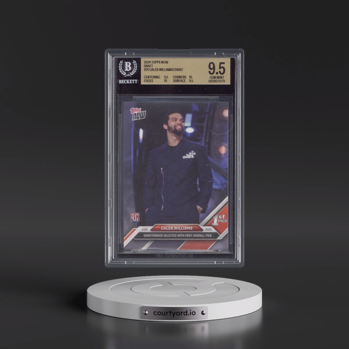 2024 Topps Now #D1 Caleb Williams (BGS 9.5 GEM MINT)