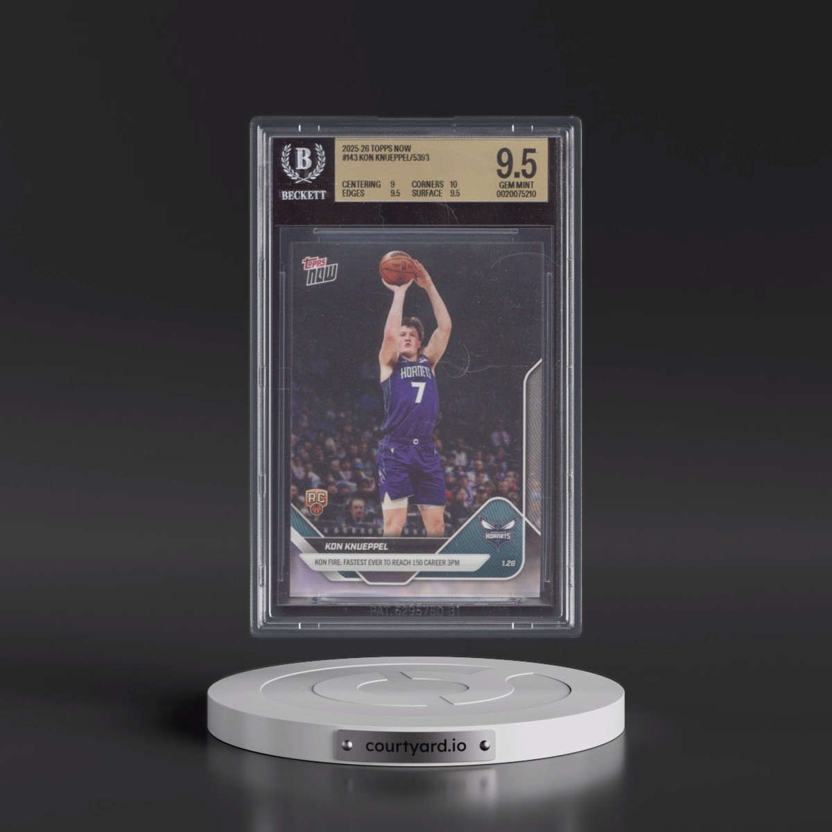 2025 Topps Now #143 Kon Knueppel/5393* (BGS 9.5 GEM MINT)
