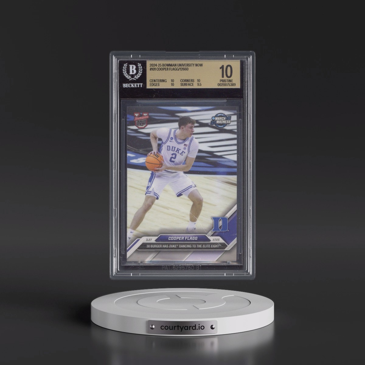 2024 Bowman University Now #101 Cooper Flagg/12660* (BGS 10 PRISTINE)