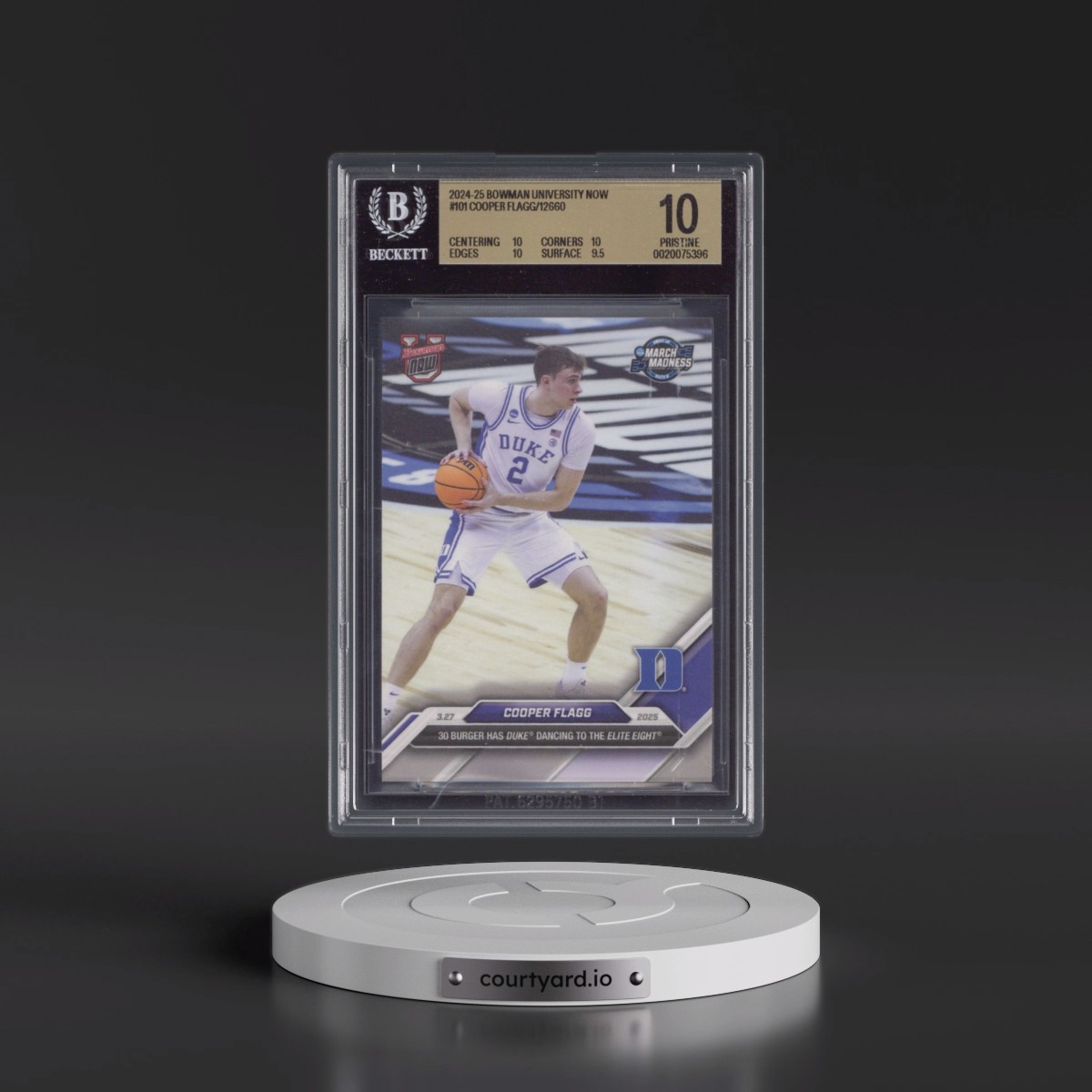 2024 Bowman University Now #101 Cooper Flagg/12660* (BGS 10 PRISTINE)