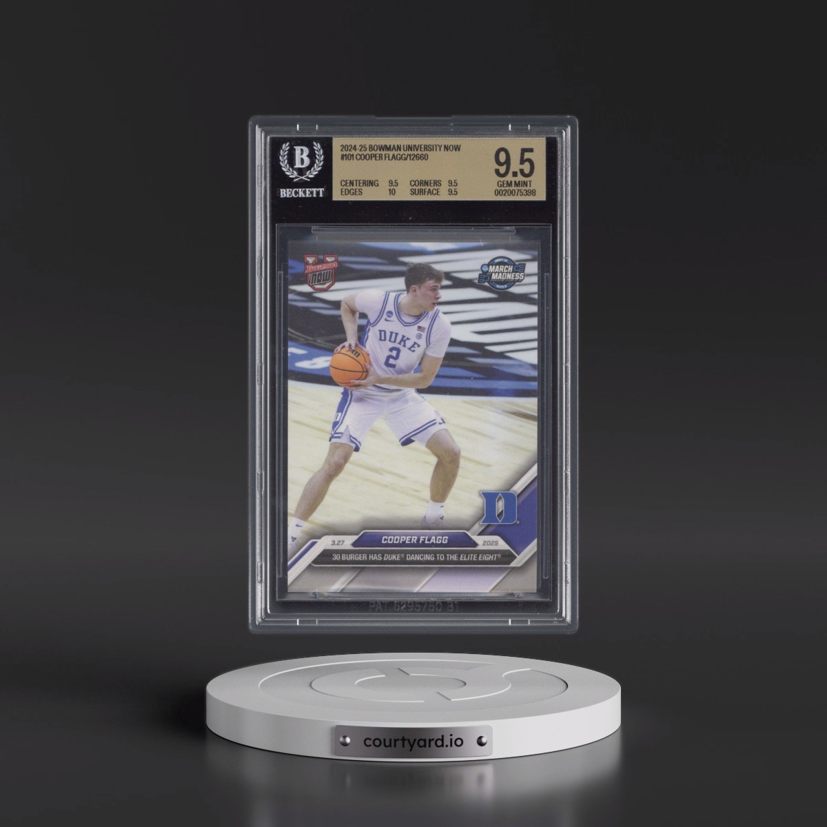 2024 Bowman University Now #101 Cooper Flagg/12660* (BGS 9.5 GEM MINT)