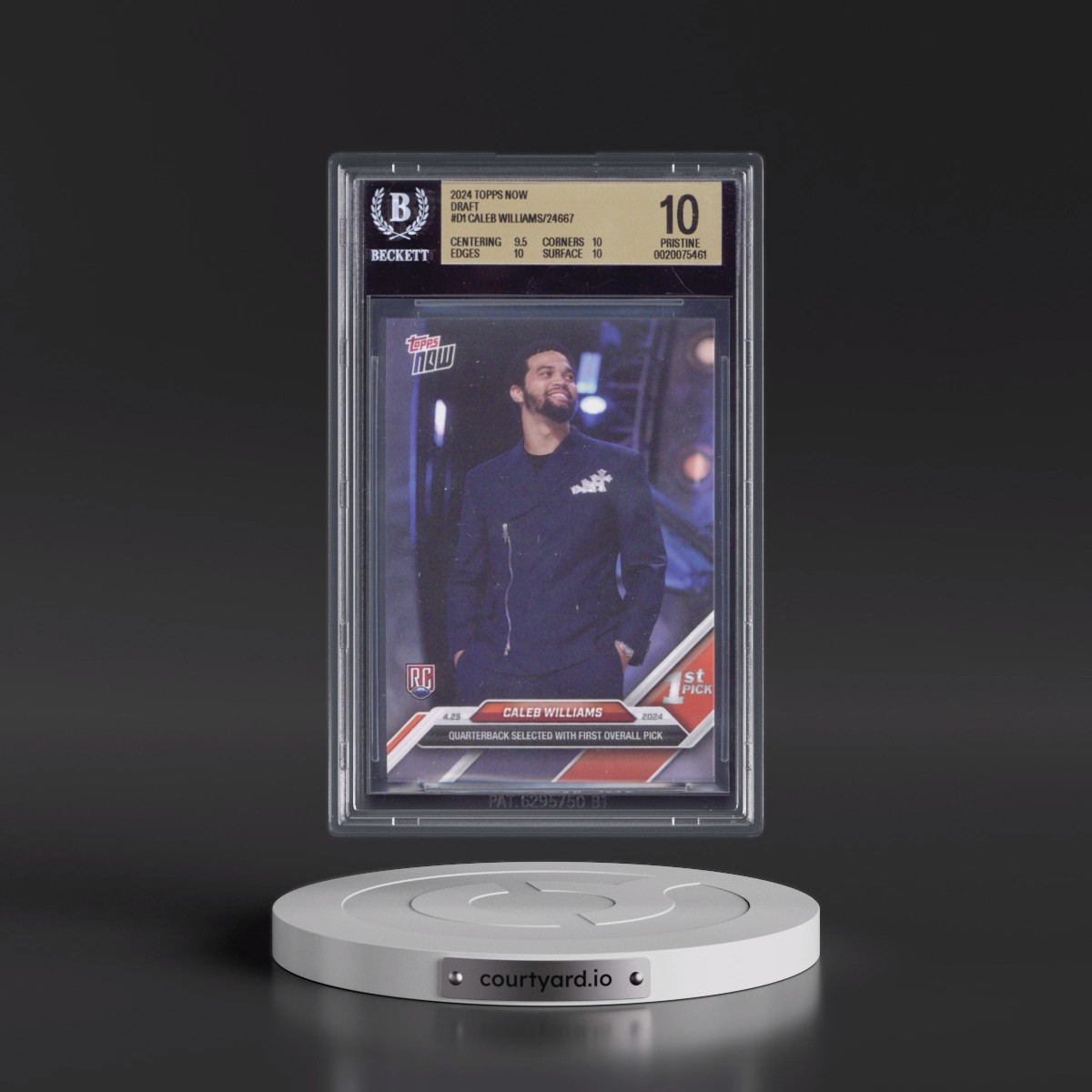 2024 Topps Now #D1 Caleb Williams (BGS 10 PRISTINE)