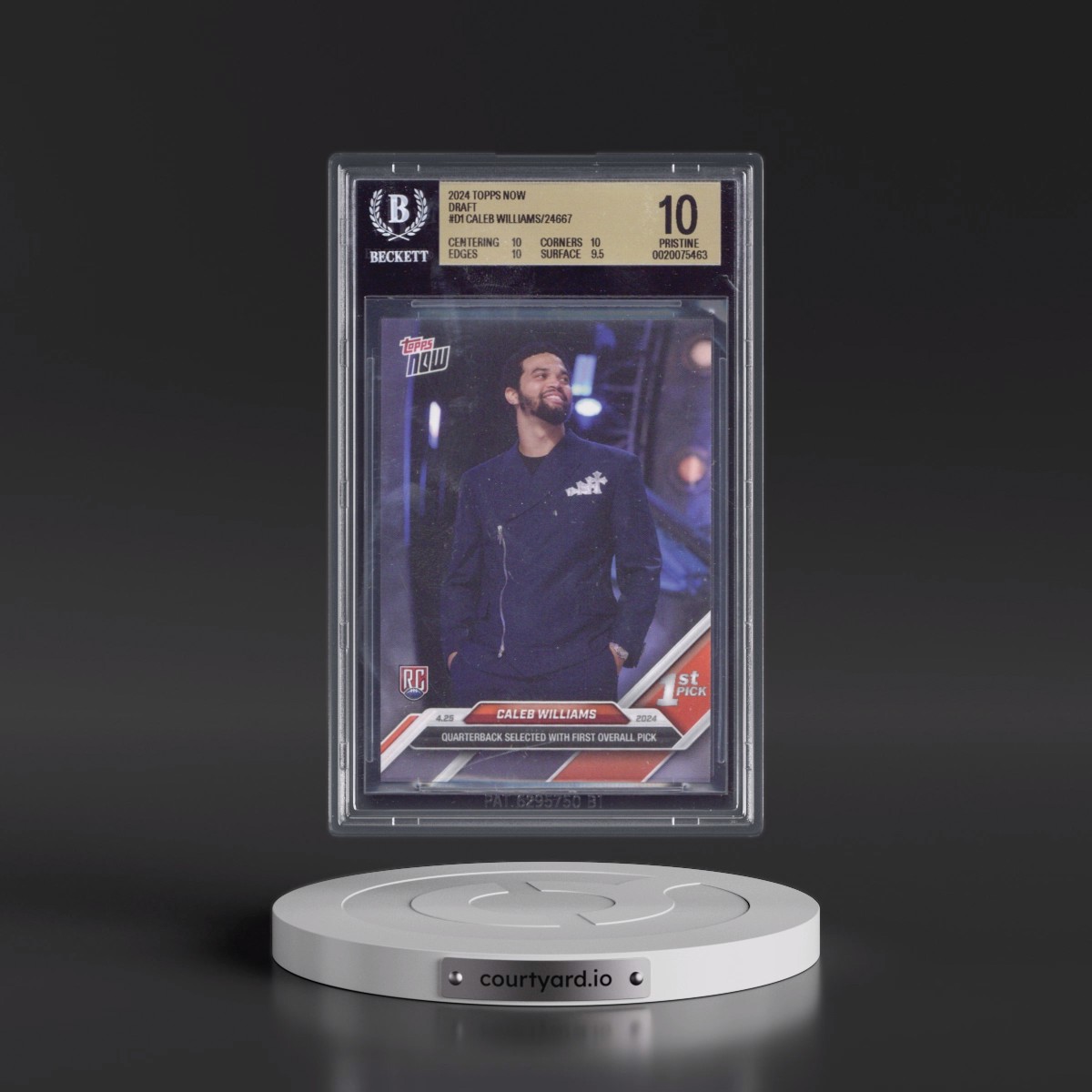 2024 Topps Now #D1 Caleb Williams (BGS 10 PRISTINE)