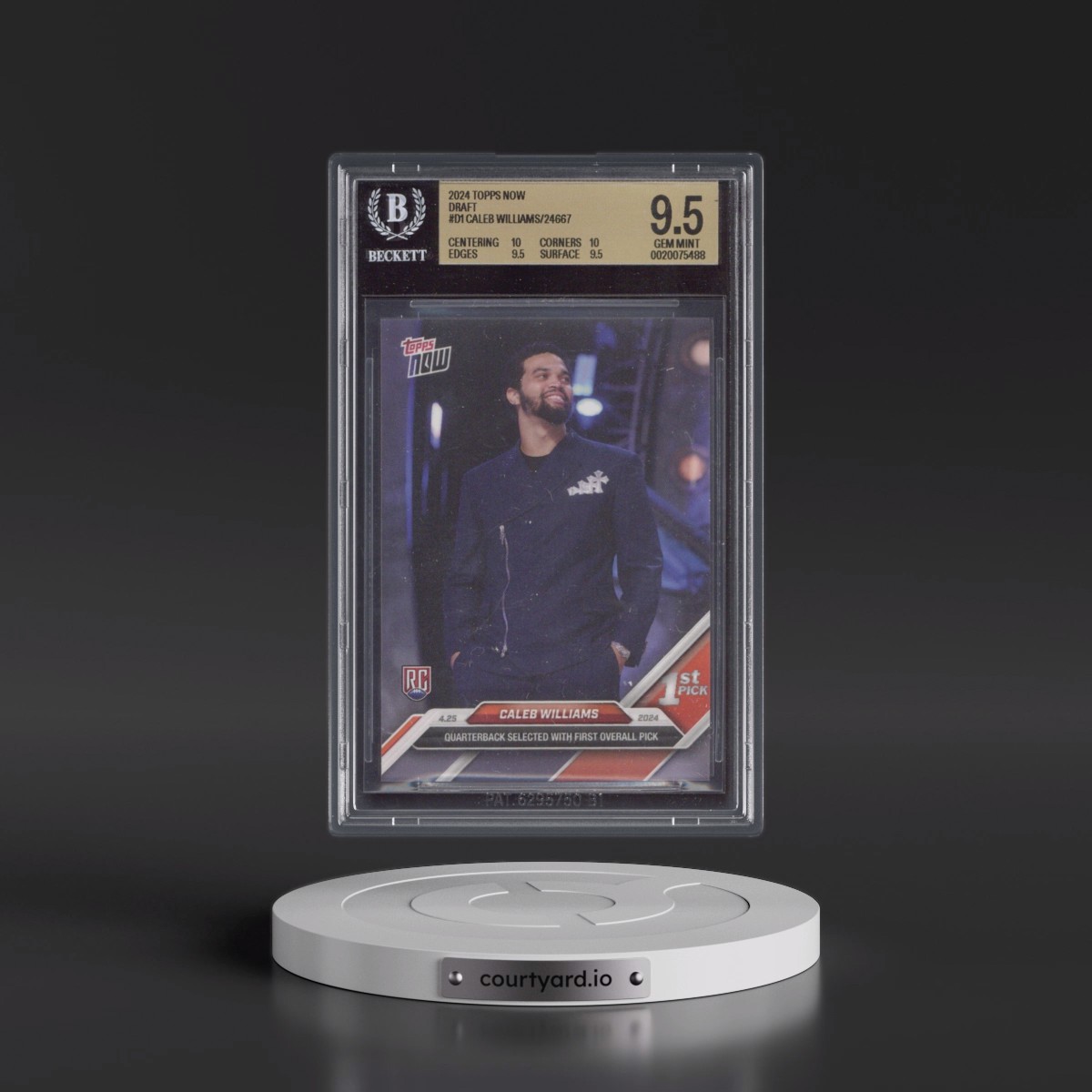 2024 Topps Now #D1 Caleb Williams (BGS 9.5 GEM MINT)