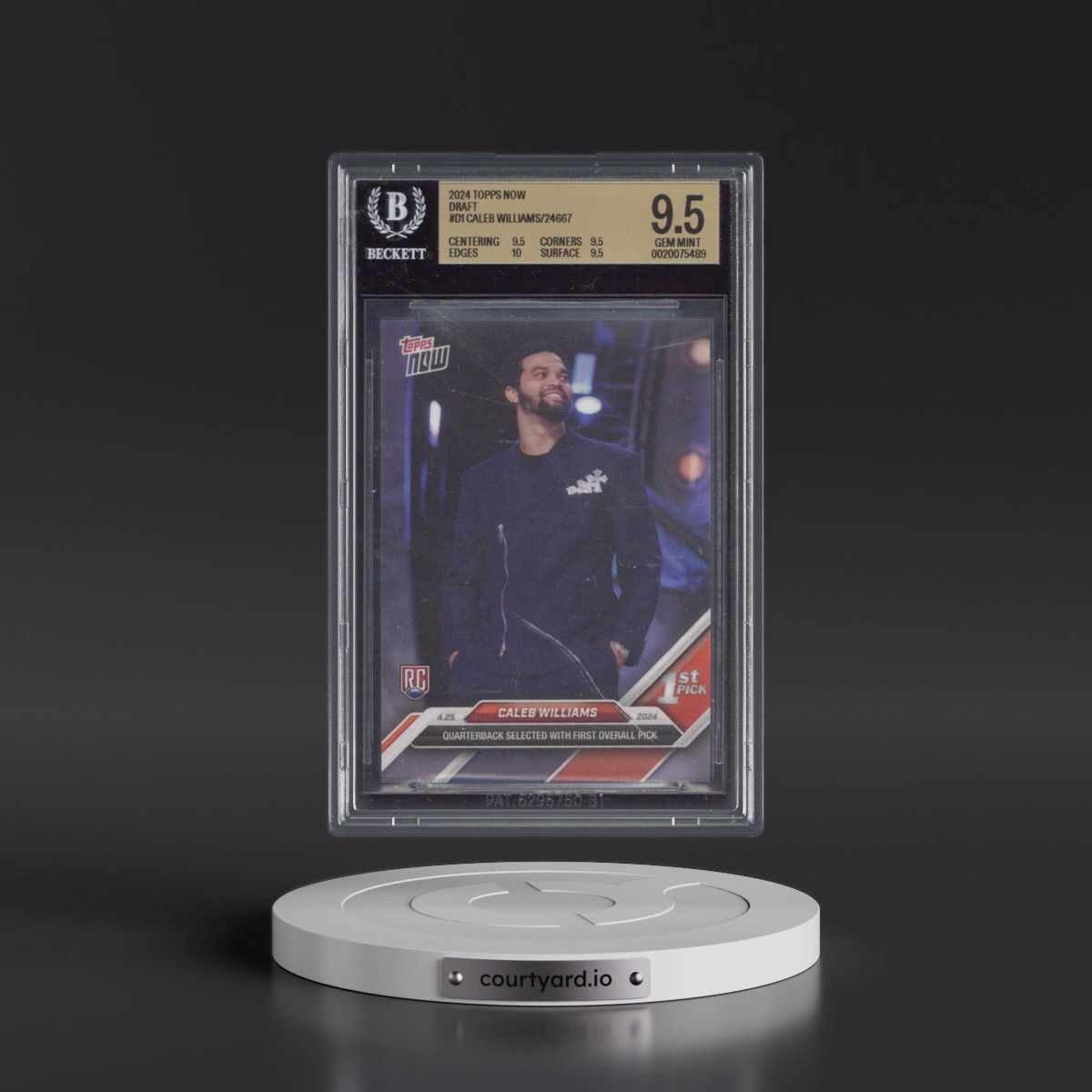 2024 Topps Now #D1 Caleb Williams (BGS 9.5 GEM MINT)