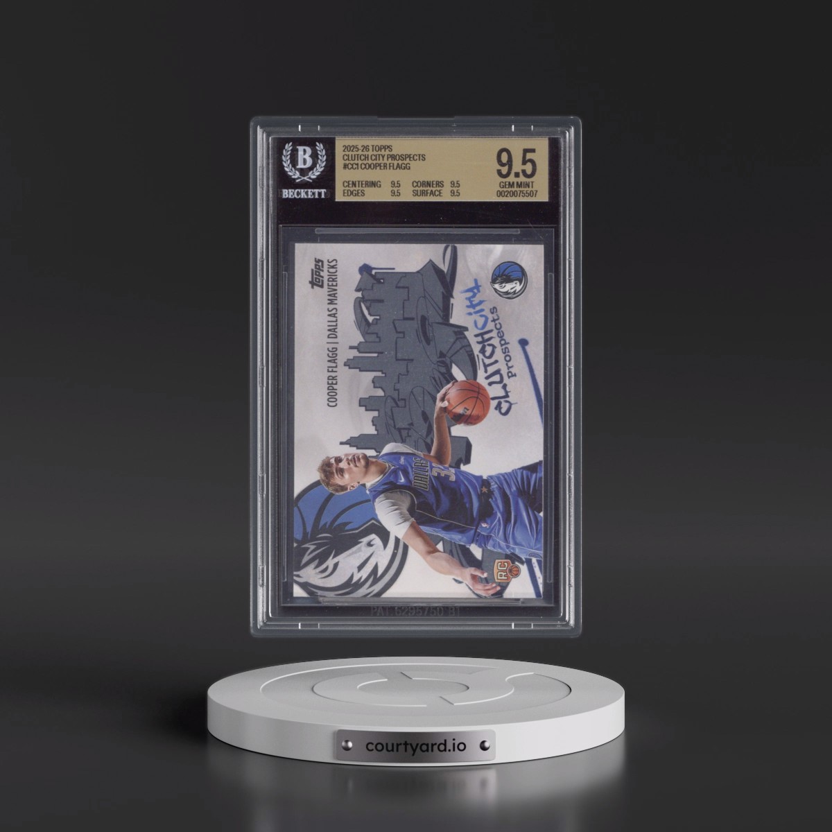 2025 Topps Clutch City Prospects #CC-1 Cooper Flagg (BGS 9.5 GEM MINT)