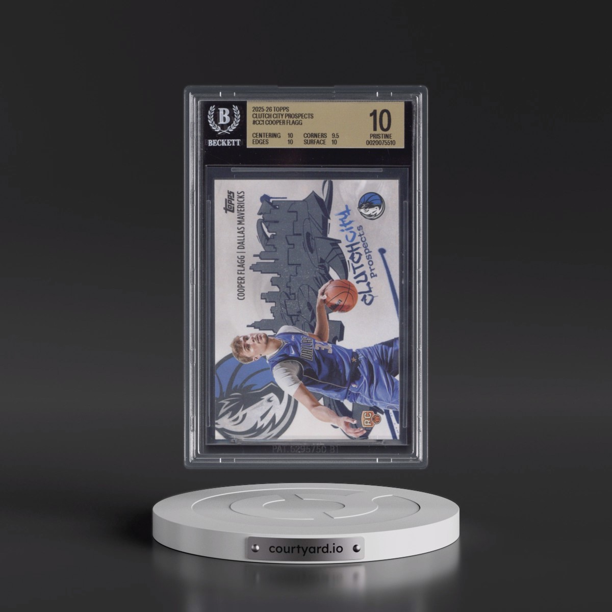 2025 Topps Clutch City Prospects #CC-1 Cooper Flagg (BGS 10 PRISTINE)