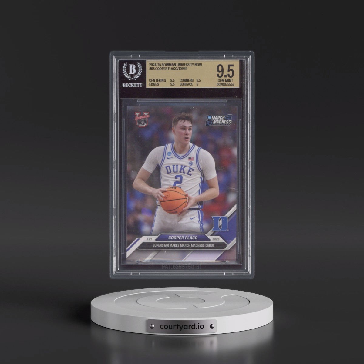 2024 Bowman U Now #95 Cooper Flagg (BGS 9.5 GEM MINT)
