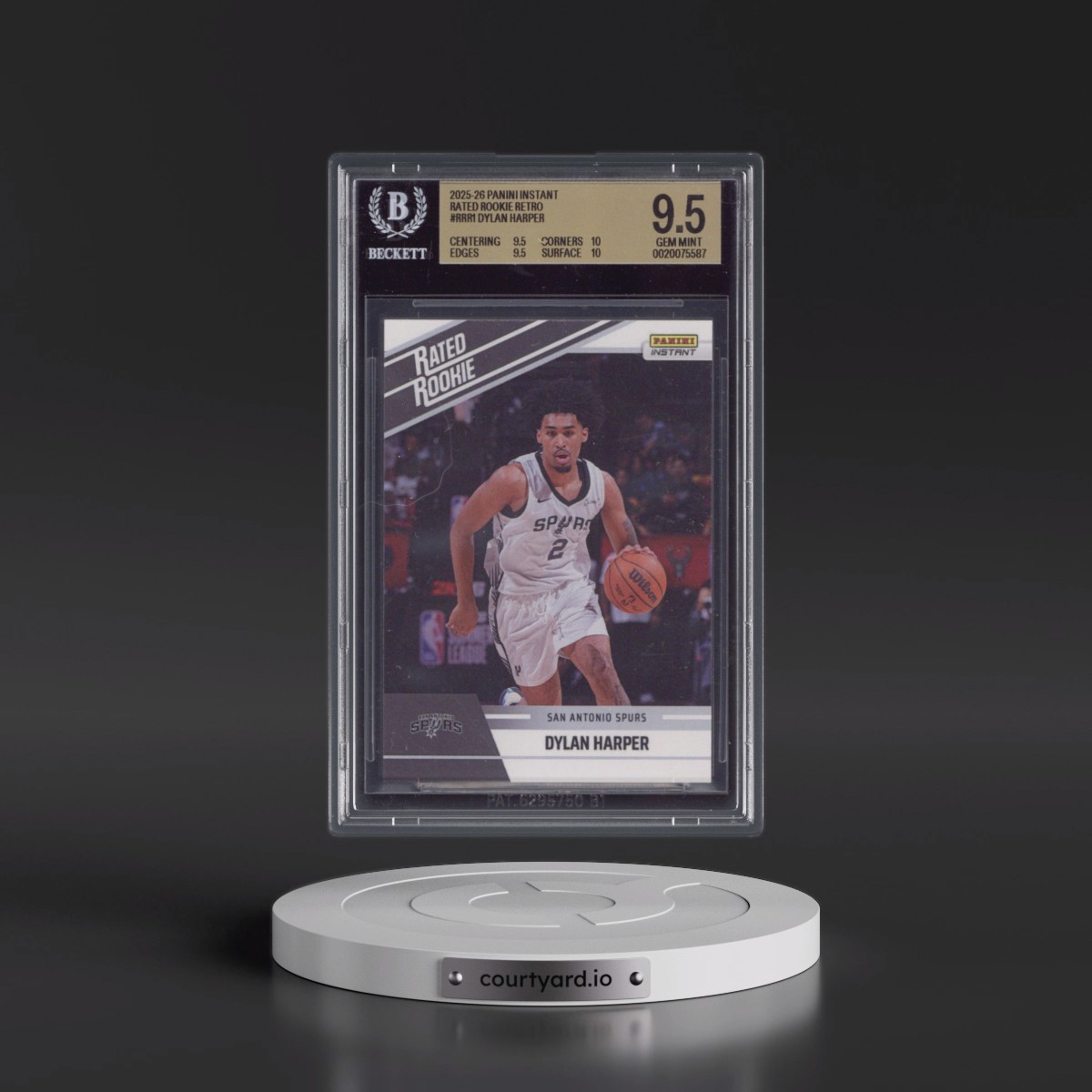 2025 Panini Instant Rated Rookie Retro #RRR1 Dylan Harper (BGS 9.5 GEM MINT)