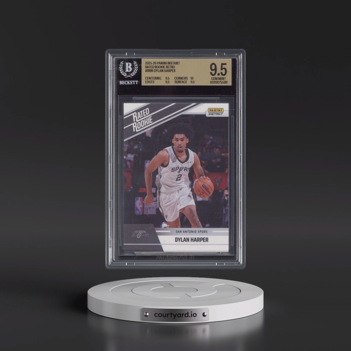 2025 Panini Instant Rated Rookie Retro #RRR1 Dylan Harper (BGS 9.5 GEM MINT)