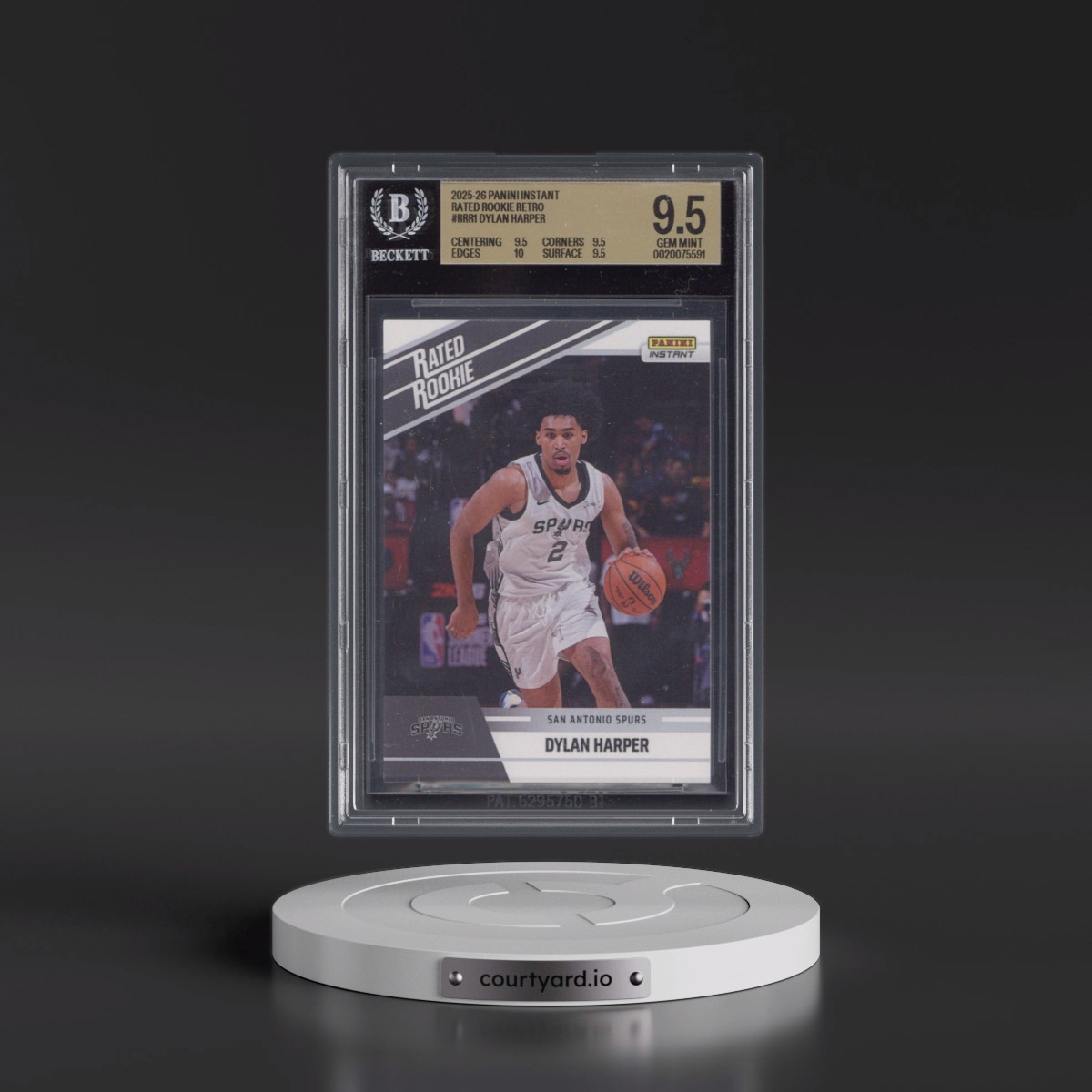 2025 Panini Instant Rated Rookie Retro #RRR1 Dylan Harper (BGS 9.5 GEM MINT)
