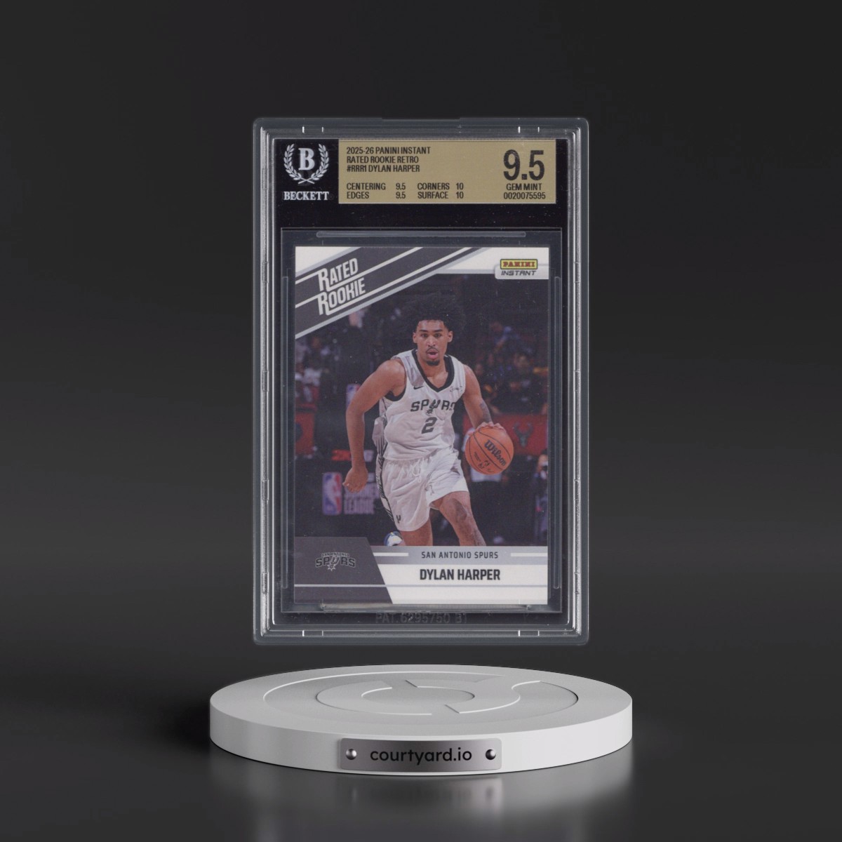 2025 Panini Instant Rated Rookie Retro #RRR1 Dylan Harper (BGS 9.5 GEM MINT)