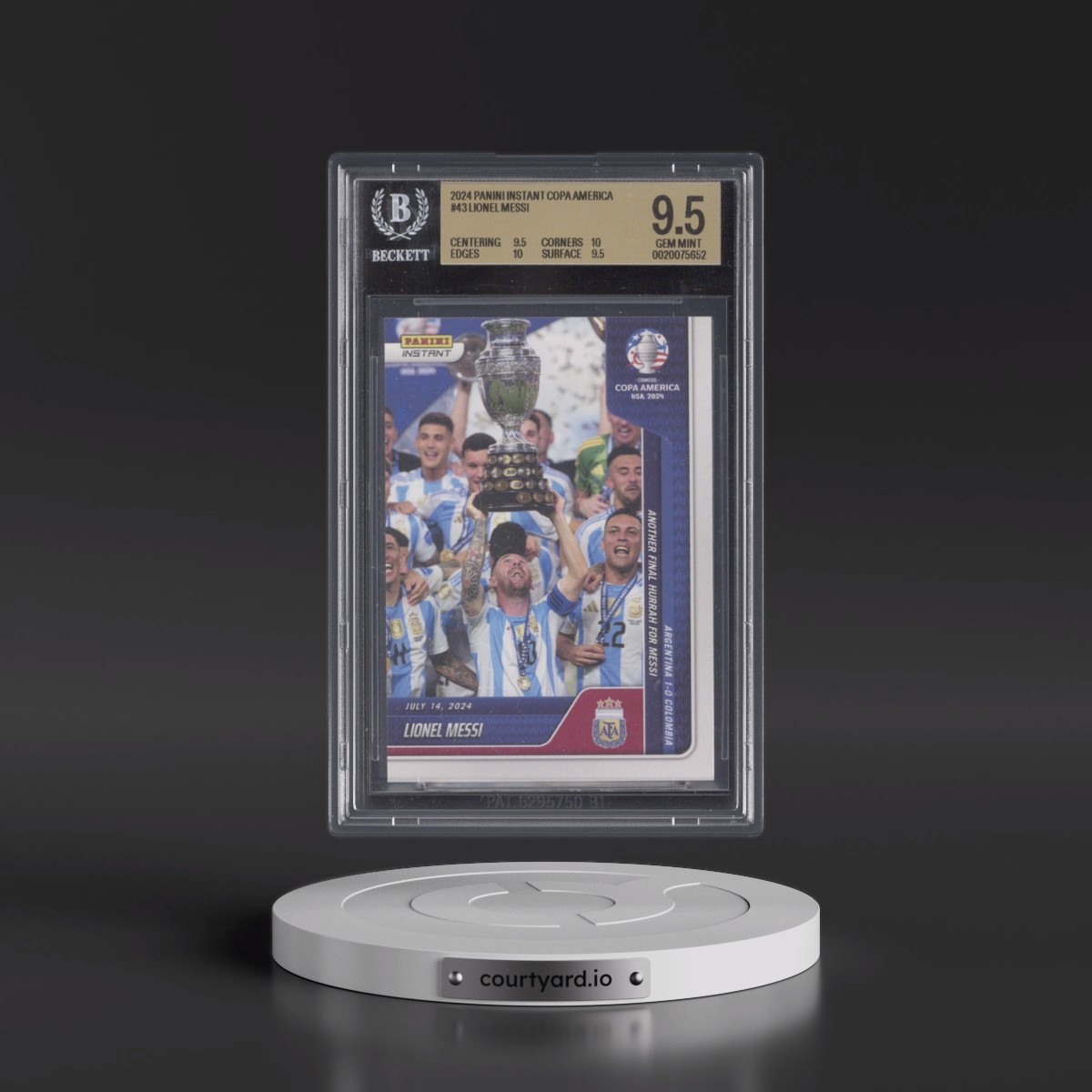 2024 Panini Instant Copa America #43 Lionel Messi/12674 (BGS 9.5 GEM MINT)