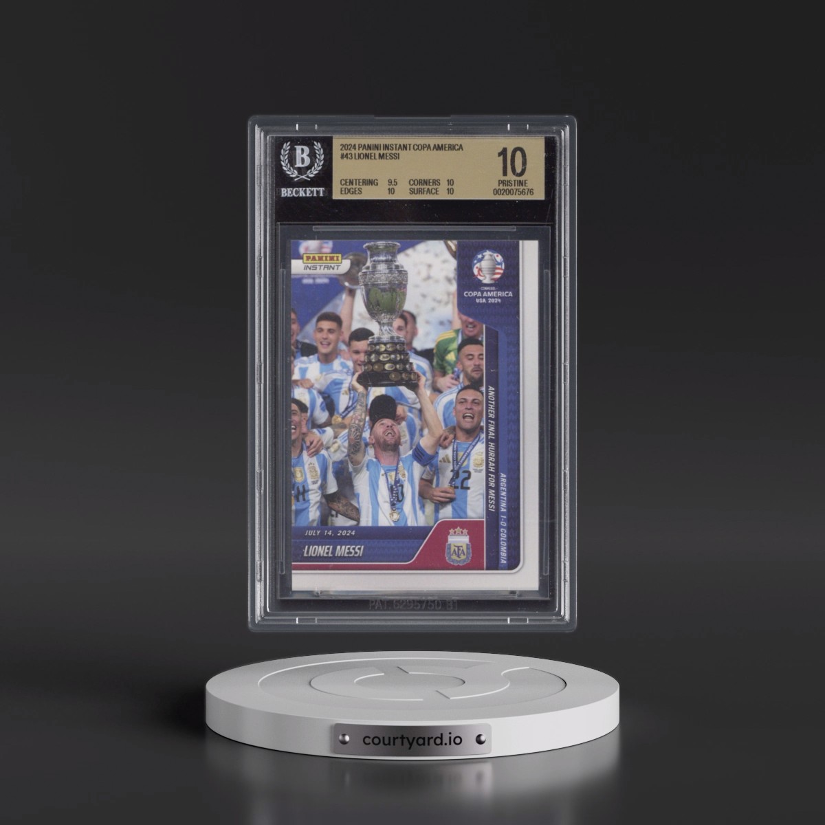2024 Panini Instant Copa America #43 Lionel Messi/12674 (BGS 10 PRISTINE)