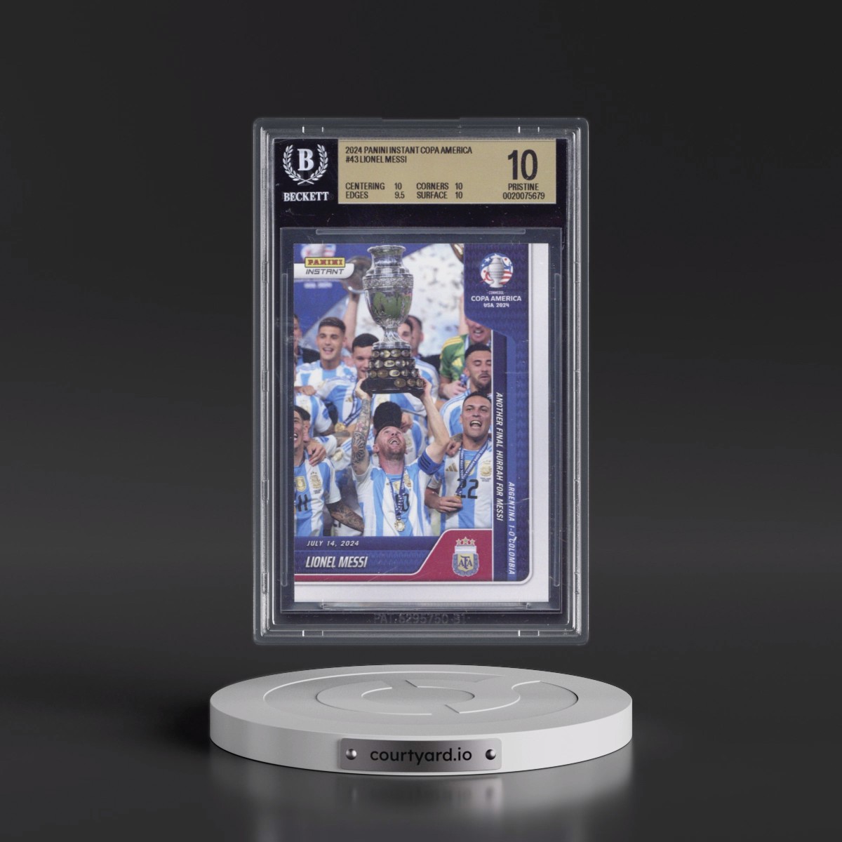2024 Panini Instant Copa America #43 Lionel Messi/12674 (BGS 10 PRISTINE)