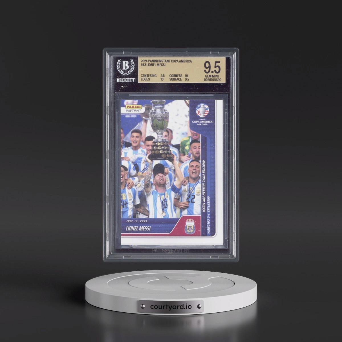 2024 Panini Instant Copa America #43 Lionel Messi/12674 (BGS 9.5 GEM MINT)