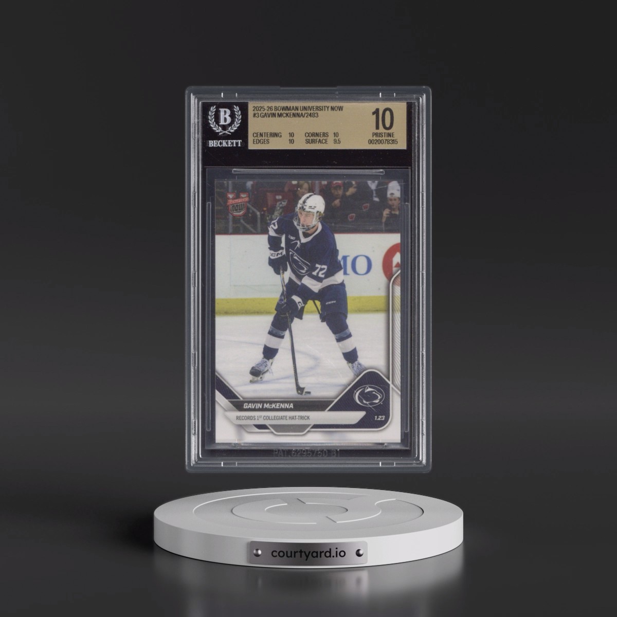 2025 Bowman University Now #3 Gavin McKenna/2483* (BGS 10 PRISTINE)