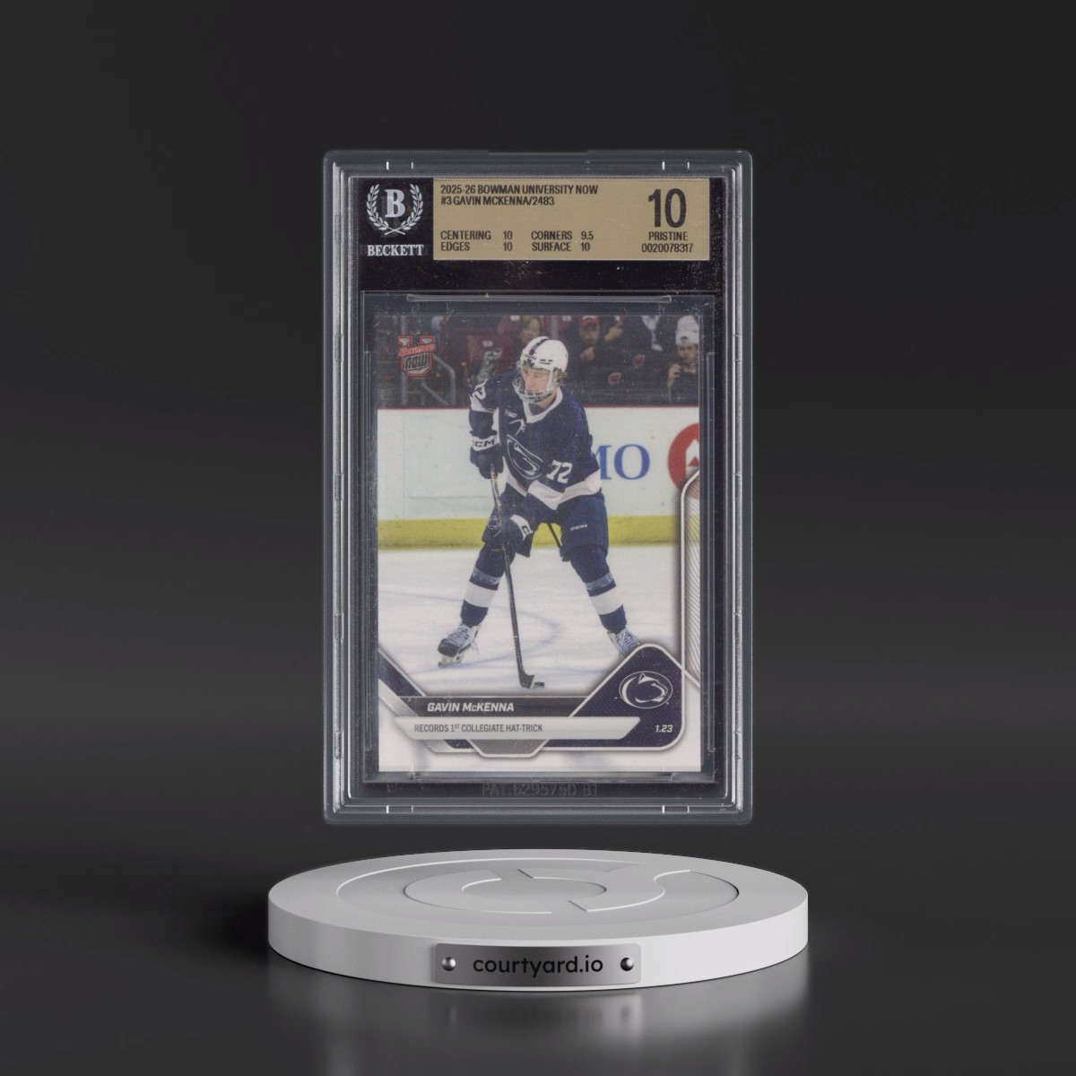 2025 Bowman University Now #3 Gavin McKenna/2483* (BGS 10 PRISTINE)
