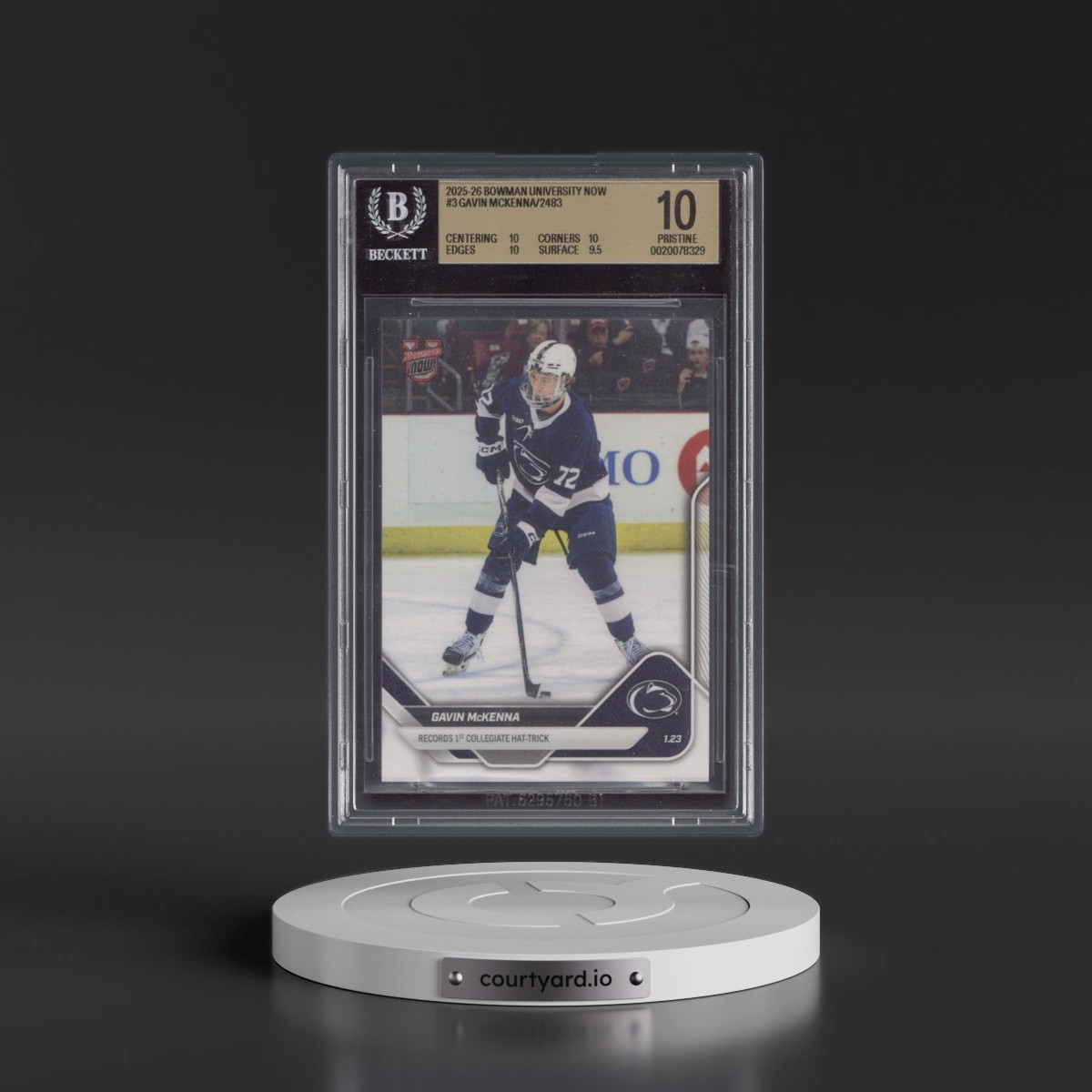 2025 Bowman University Now #3 Gavin McKenna/2483* (BGS 10 PRISTINE)