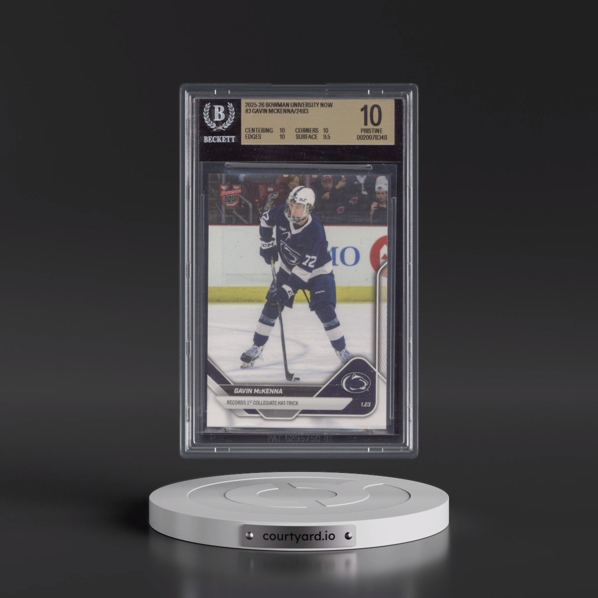 2025 Bowman University Now #3 Gavin McKenna/2483* (BGS 10 PRISTINE)