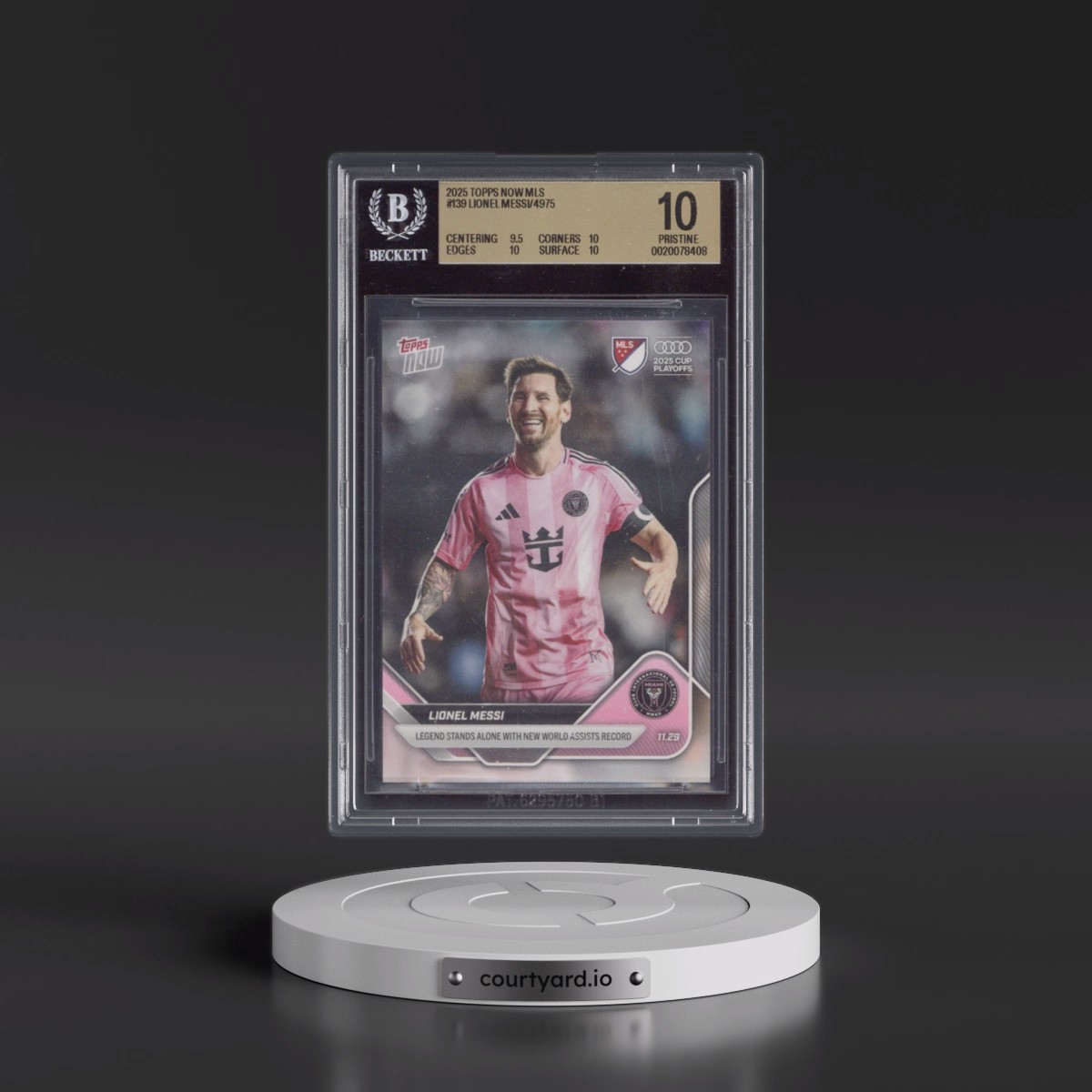 2025 Topps Now MLS #139 Lionel Messi/4975* (BGS 10 PRISTINE)
