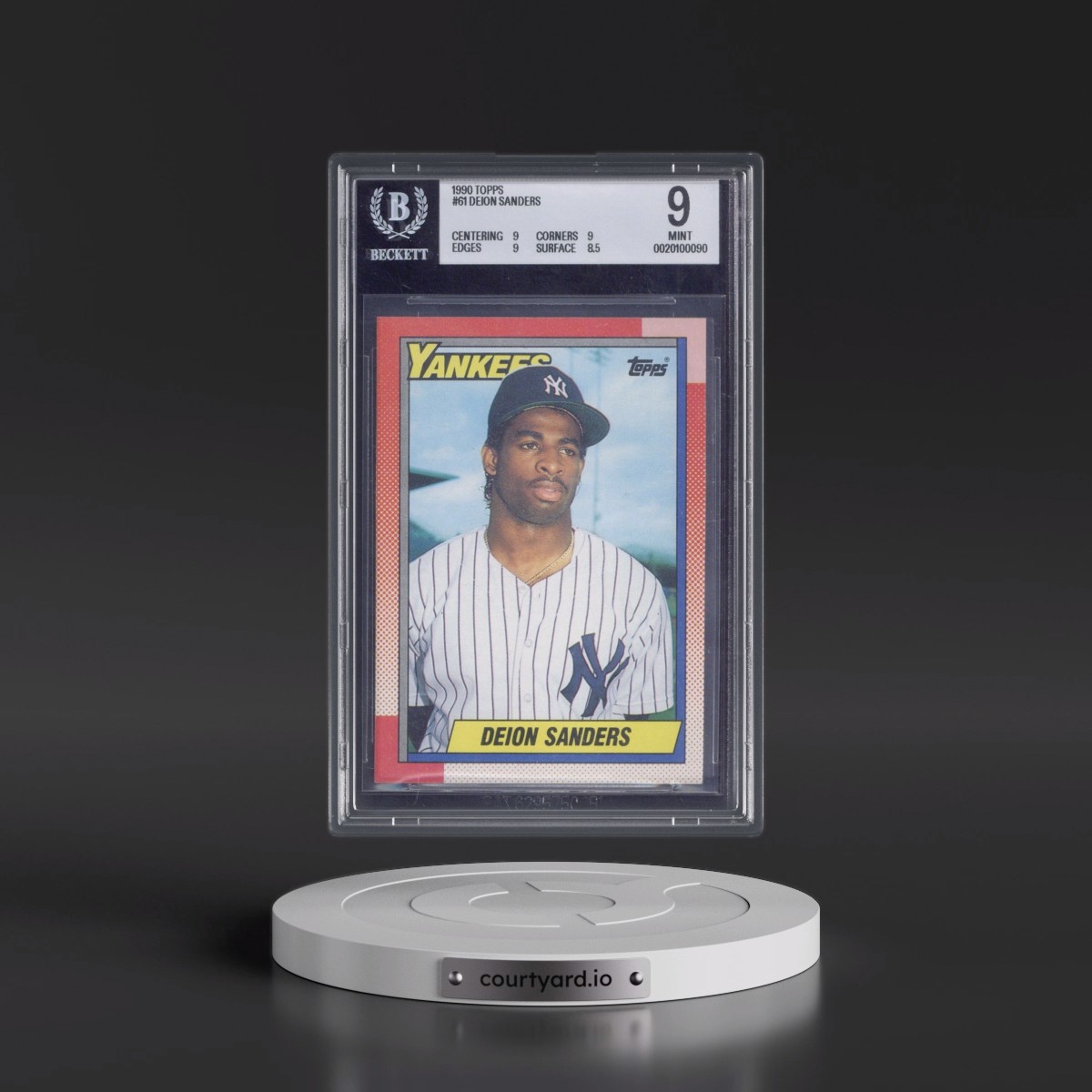 1990 Topps #61 Deion Sanders (BGS 9 MINT)