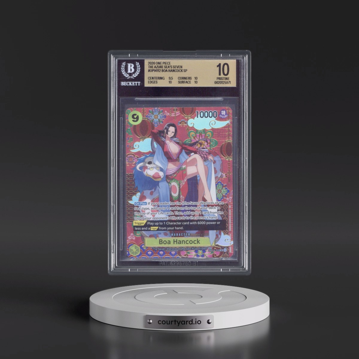 2026 One Piece Card Game The Azure Sea's Seven #OP14112 Boa Hancock SP (BGS 10 PRISTINE)
