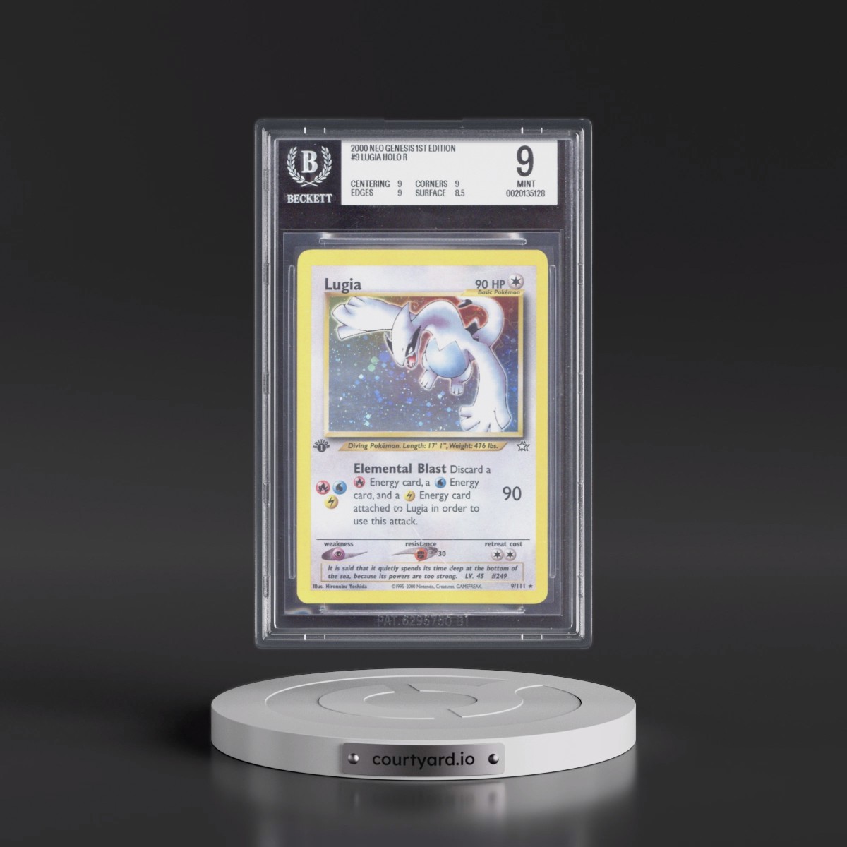 2000 Neo Genesis #9 Lugia - 1st Edition Holo (BGS 9 MINT)