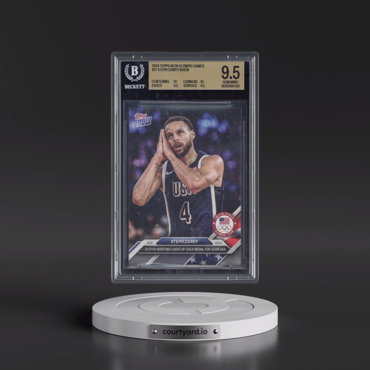 2024 Topps Now Olympic Games #27 Steph Curry (BGS 9.5 GEM MINT)