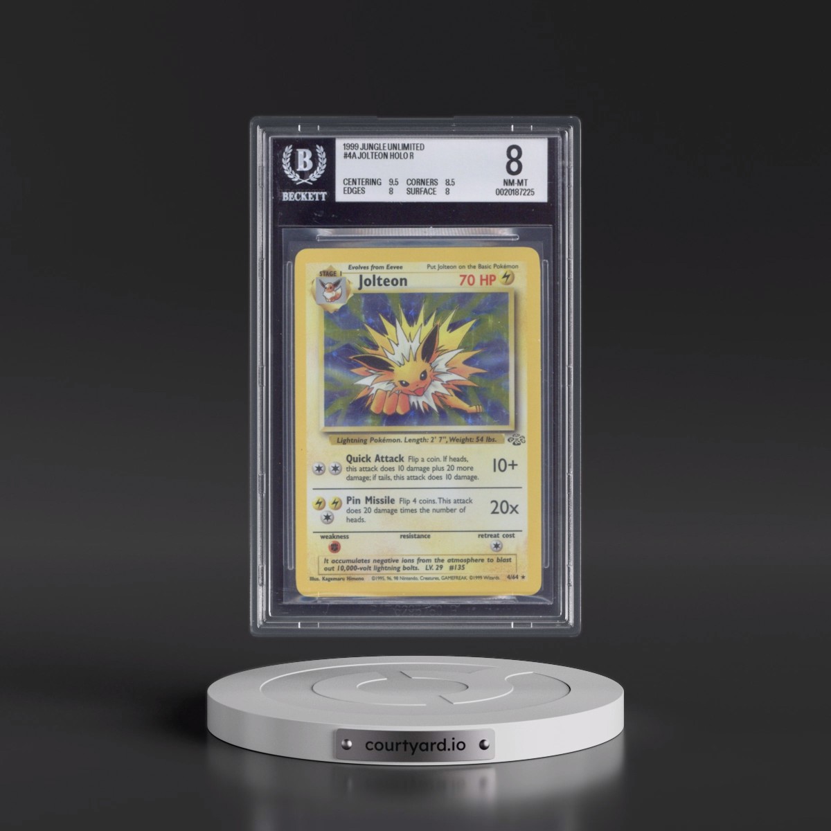 1999 Jungle #4 Jolteon - Holo (BGS 8 NM-MT)